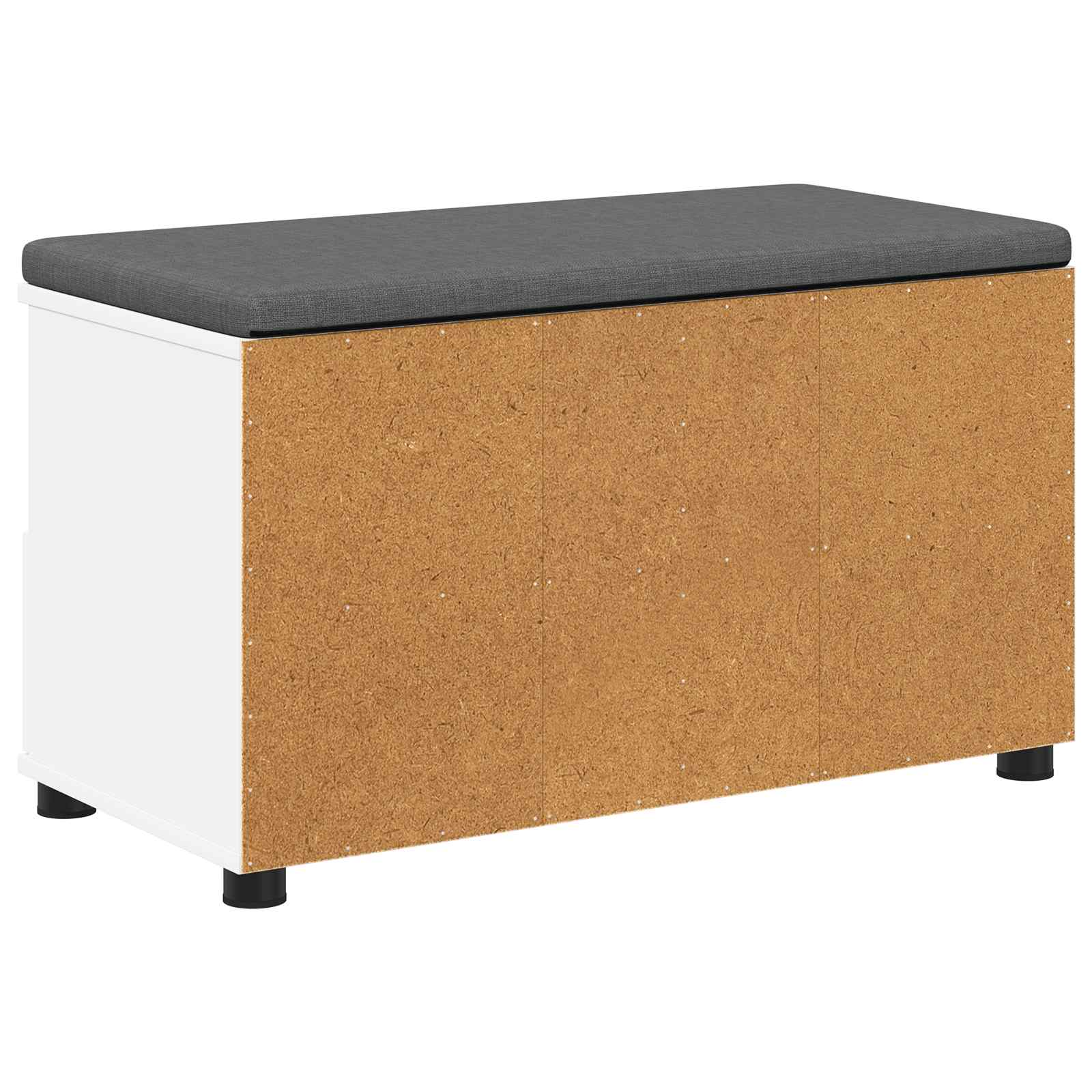 Halbank Wit 80 x 38 x 46 cm Geïndustrialiseerd hout en stof is nu te koop bij PeponiXL, paradijselijk wonen!