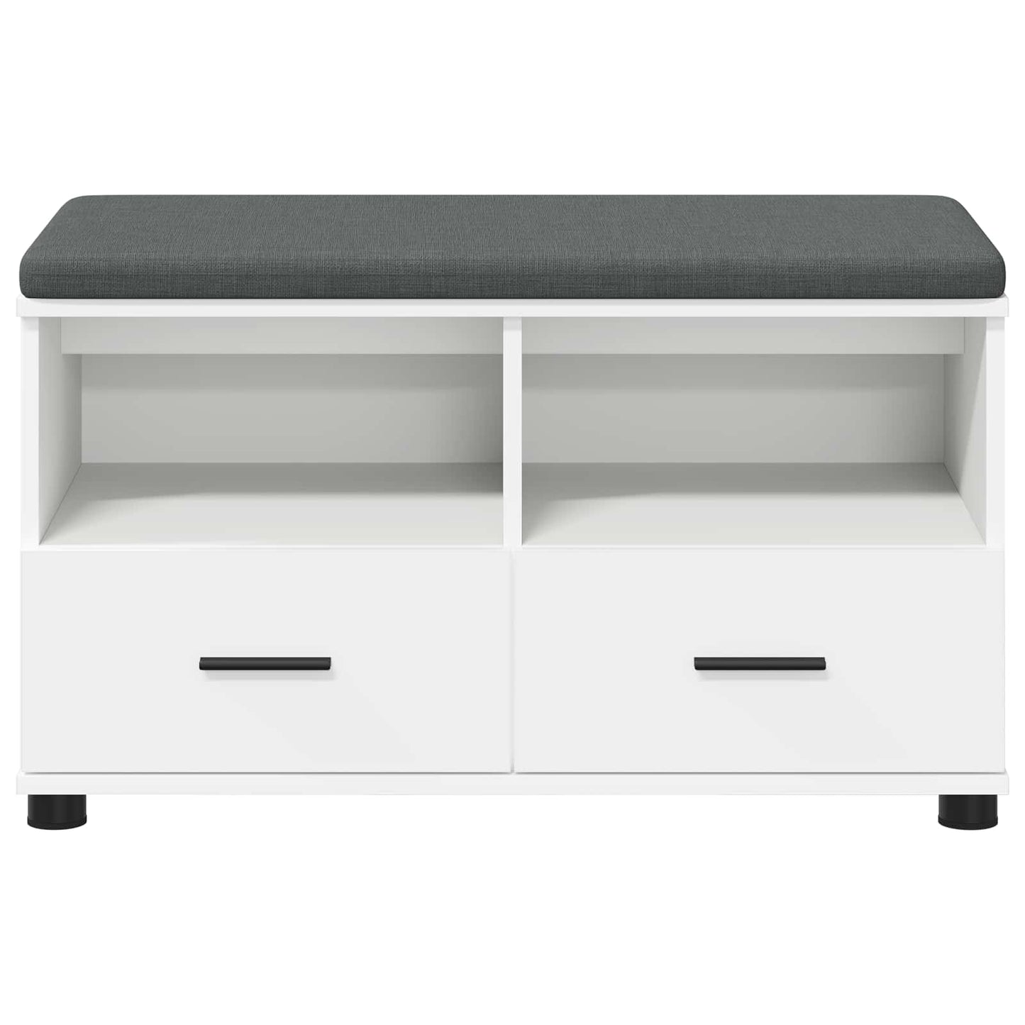 Halbank Wit 80 x 38 x 46 cm Geïndustrialiseerd hout en stof is nu te koop bij PeponiXL, paradijselijk wonen!