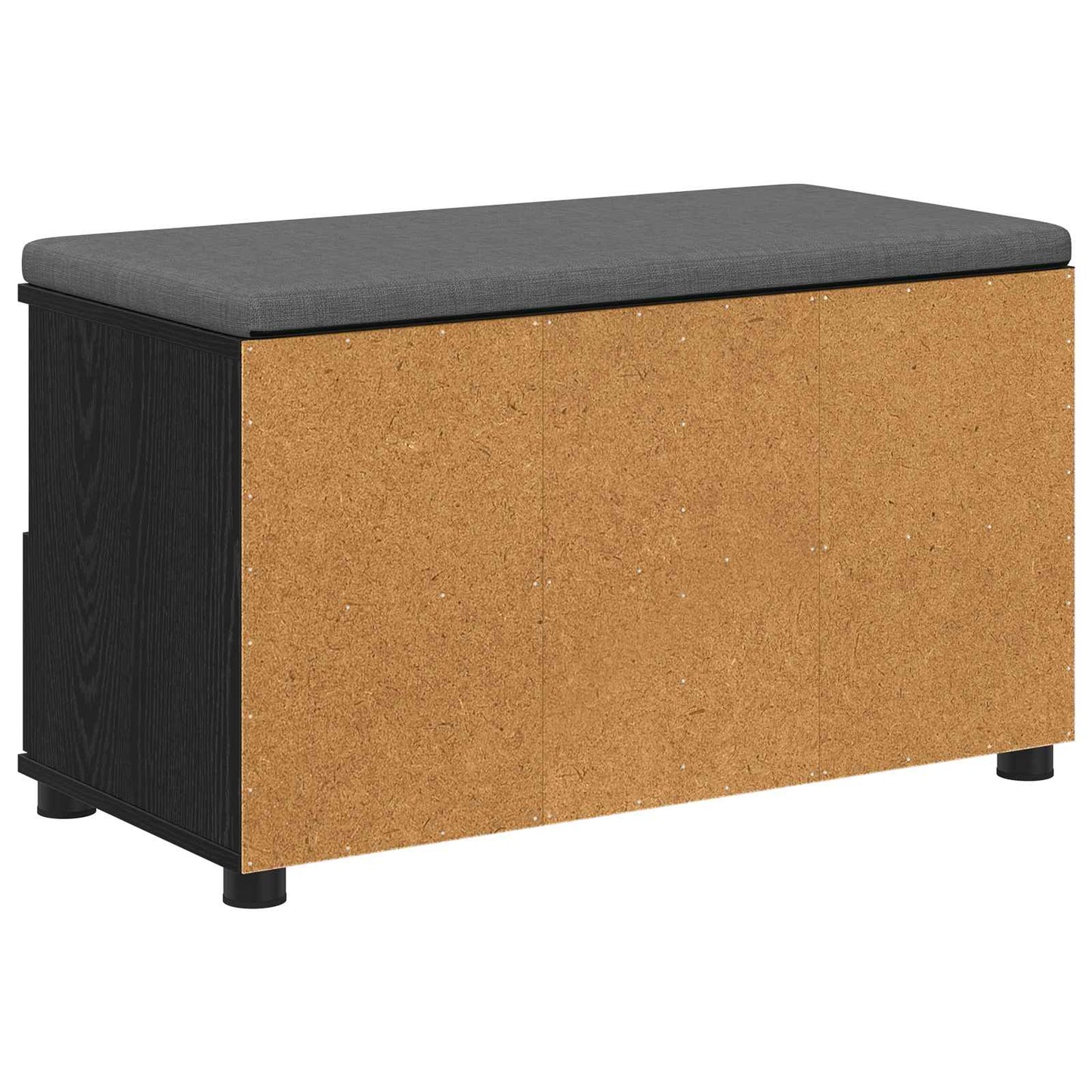 Halbank met kussen met lade Zwarte Eik 80 x 38 x 46 cm is nu te koop bij PeponiXL, paradijselijk wonen!