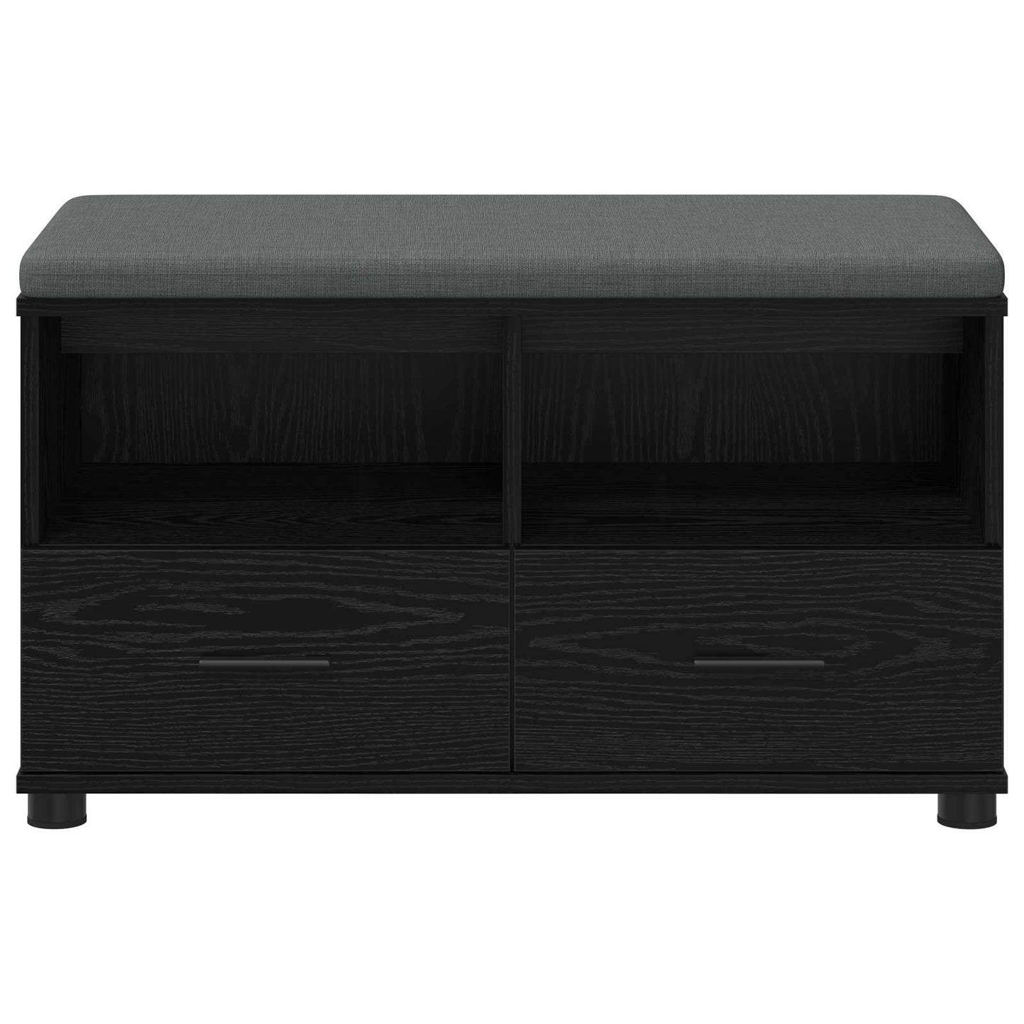 Halbank met kussen met lade Zwarte Eik 80 x 38 x 46 cm is nu te koop bij PeponiXL, paradijselijk wonen!