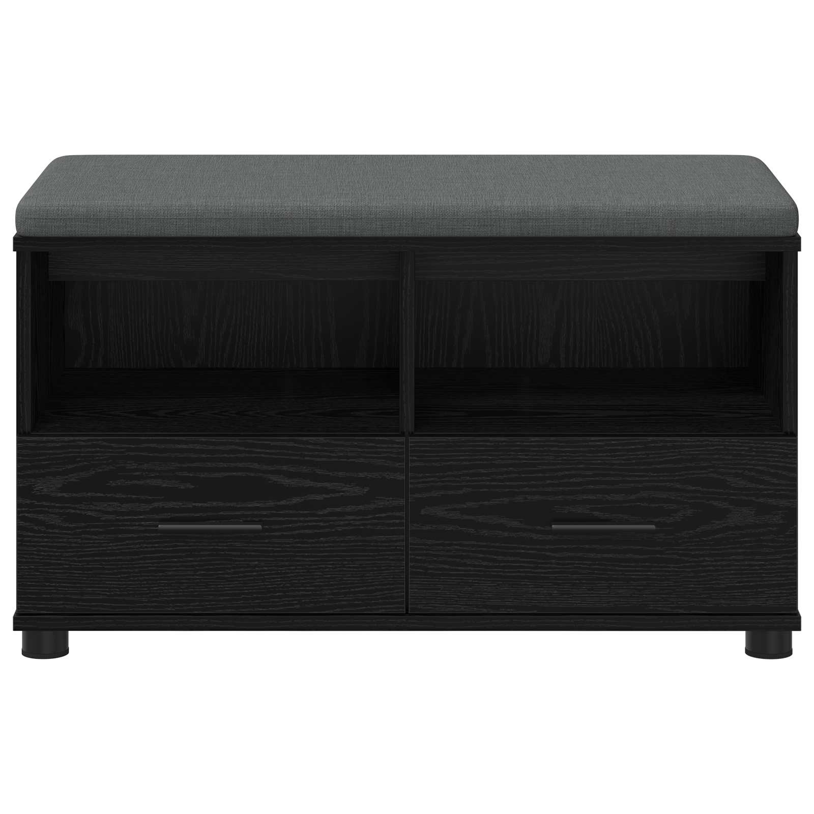 Halbank met kussen met lade Zwarte Eik 80 x 38 x 46 cm is nu te koop bij PeponiXL, paradijselijk wonen!