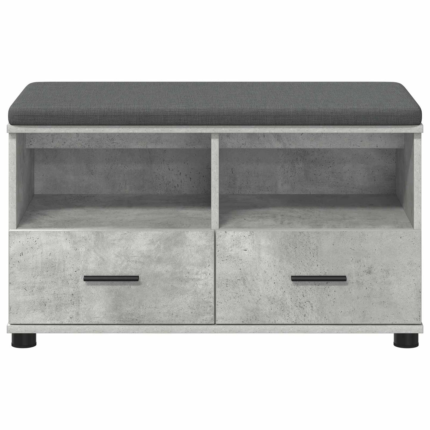 Halbank met kussen met lade Beton Grijs 80 x 38 x 46 cm is nu te koop bij PeponiXL, paradijselijk wonen!