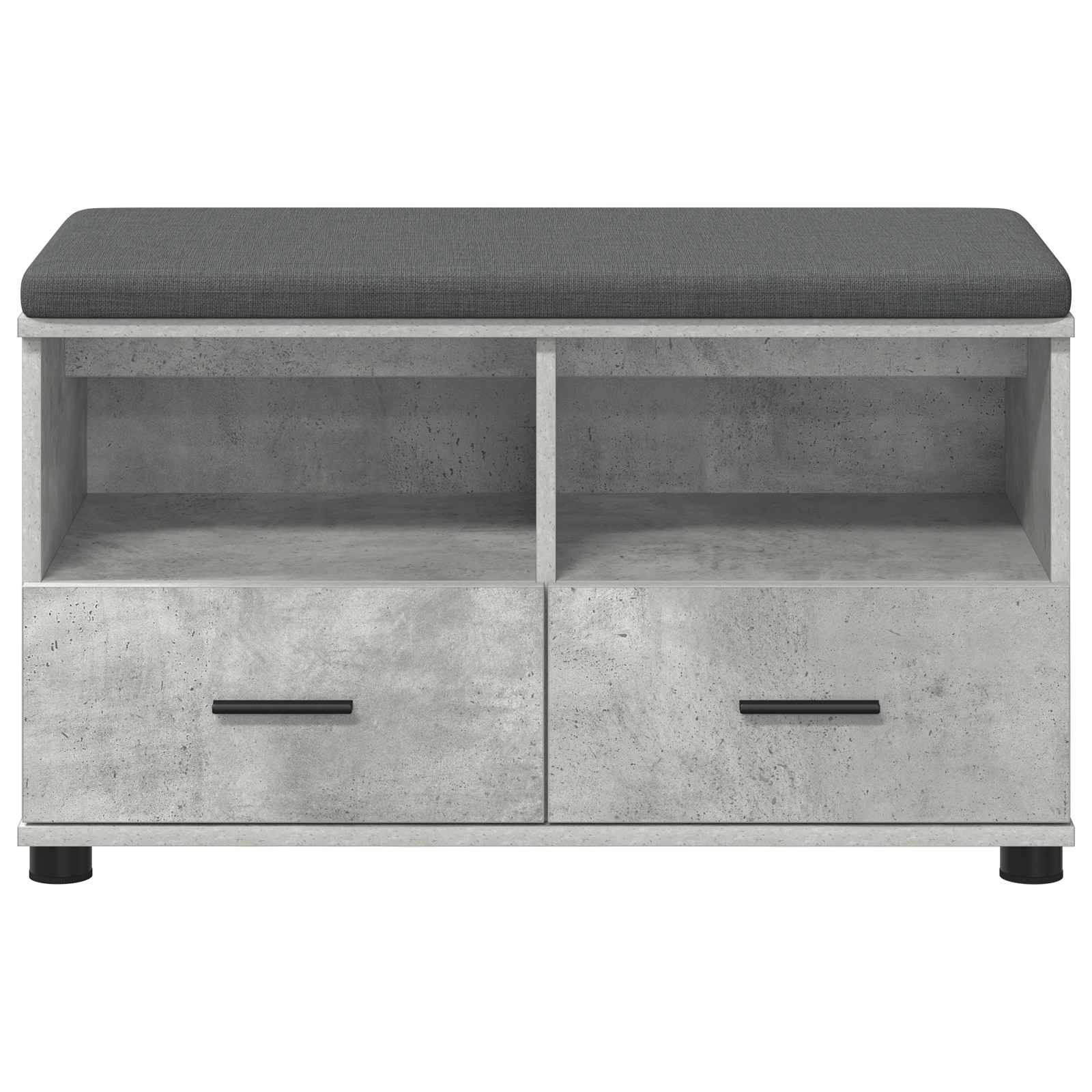 Halbank met kussen met lade Beton Grijs 80 x 38 x 46 cm is nu te koop bij PeponiXL, paradijselijk wonen!
