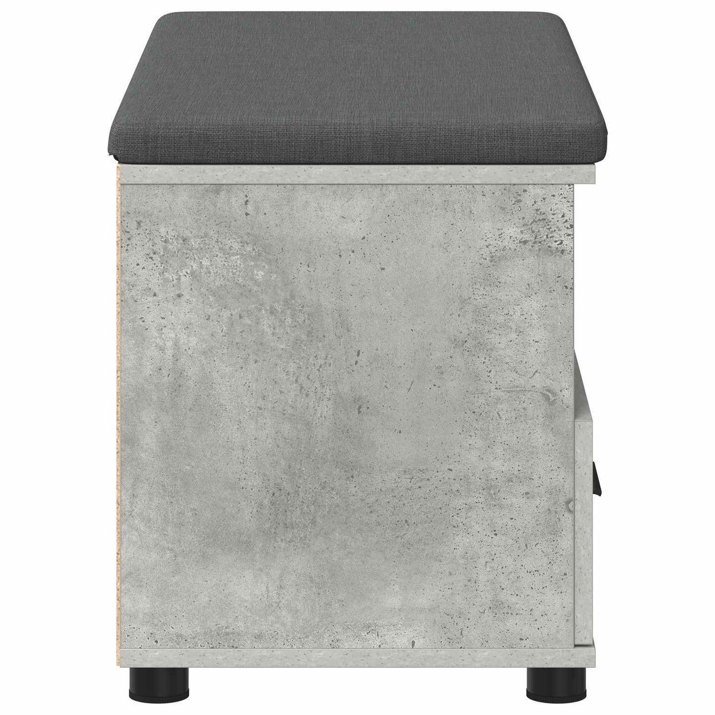 Halbank met kussen met lade Beton Grijs 80 x 38 x 46 cm is nu te koop bij PeponiXL, paradijselijk wonen!