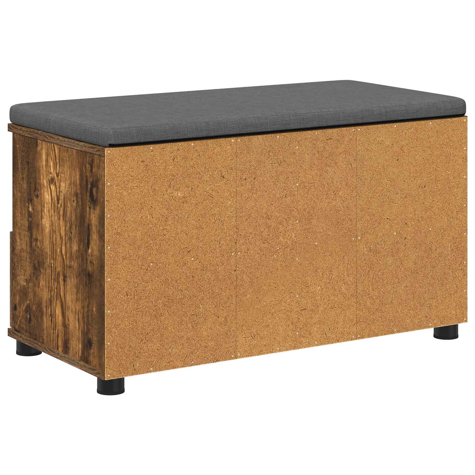 Halbank met kussen met lade Gerookte Eik 80 x 38 x 46 cm is nu te koop bij PeponiXL, paradijselijk wonen!