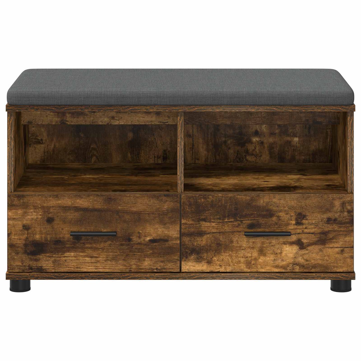 Halbank met kussen met lade Gerookte Eik 80 x 38 x 46 cm is nu te koop bij PeponiXL, paradijselijk wonen!