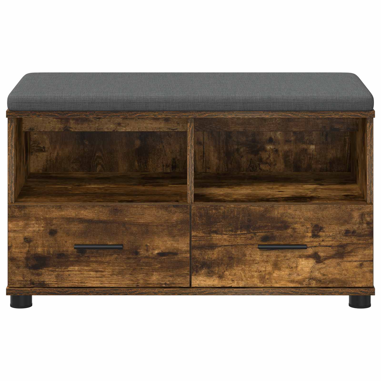 Halbank met kussen met lade Gerookte Eik 80 x 38 x 46 cm is nu te koop bij PeponiXL, paradijselijk wonen!
