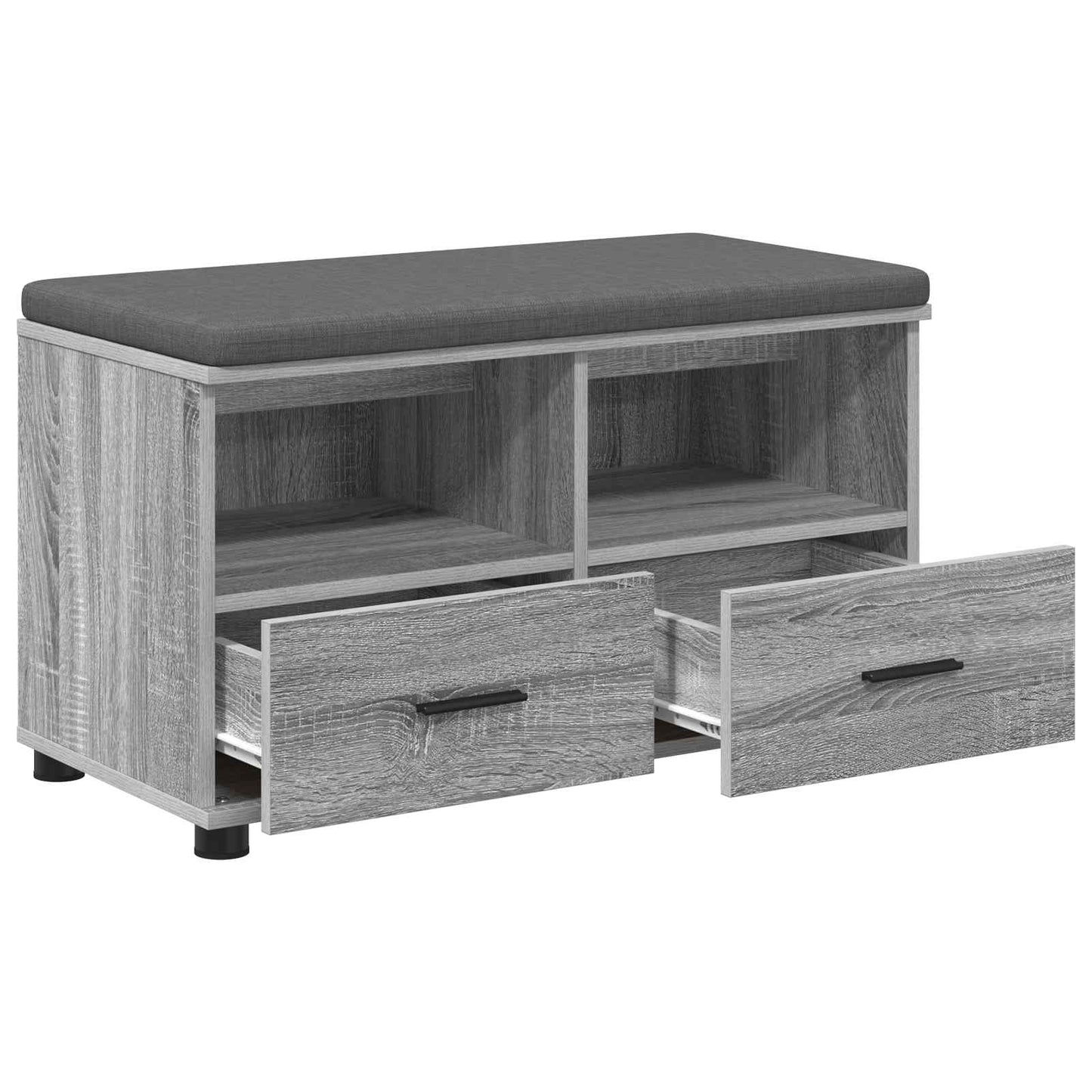 Halbank met kussen met lade Grijze Sonoma 80 x 38 x 46 cm is nu te koop bij PeponiXL, paradijselijk wonen!