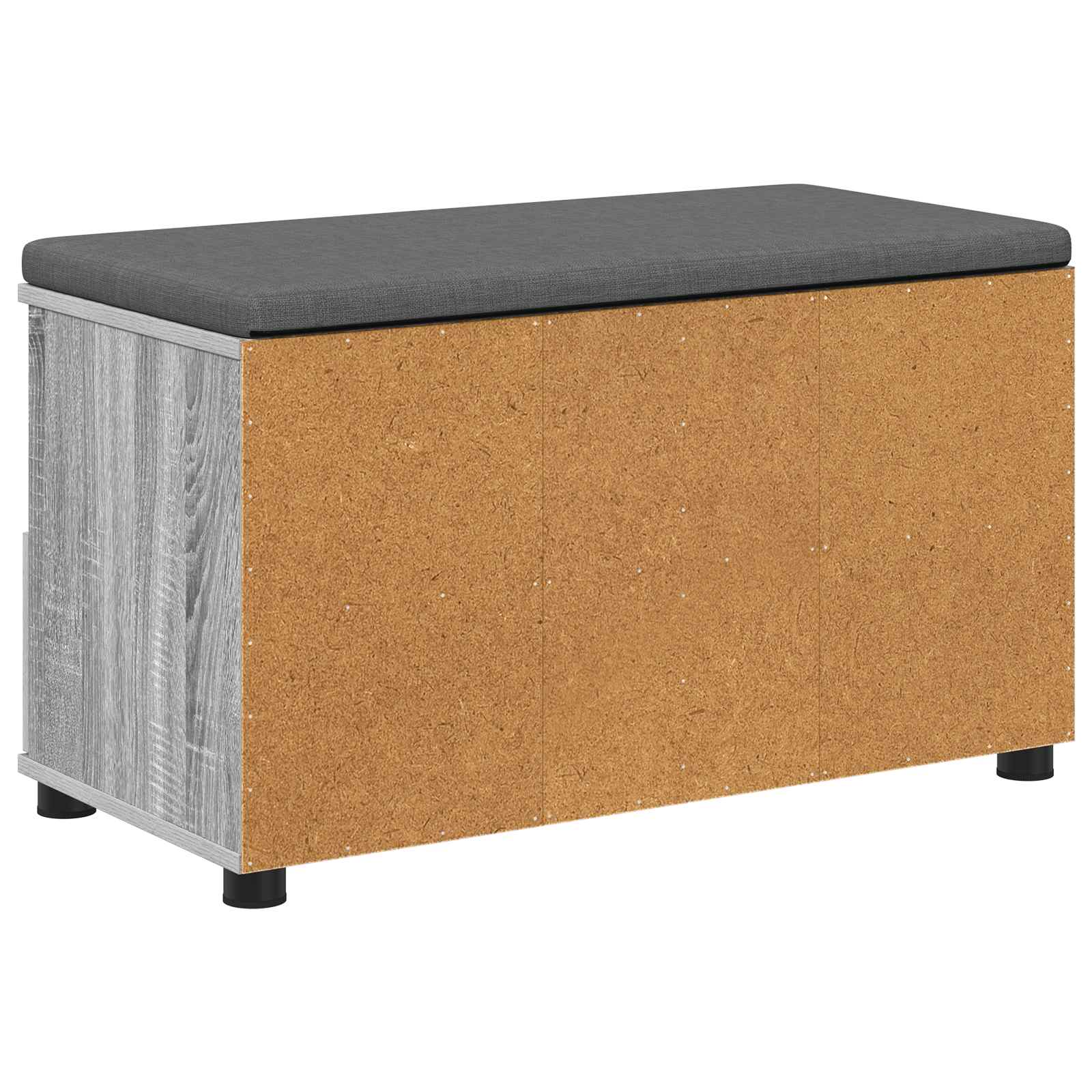 Halbank met kussen met lade Grijze Sonoma 80 x 38 x 46 cm is nu te koop bij PeponiXL, paradijselijk wonen!