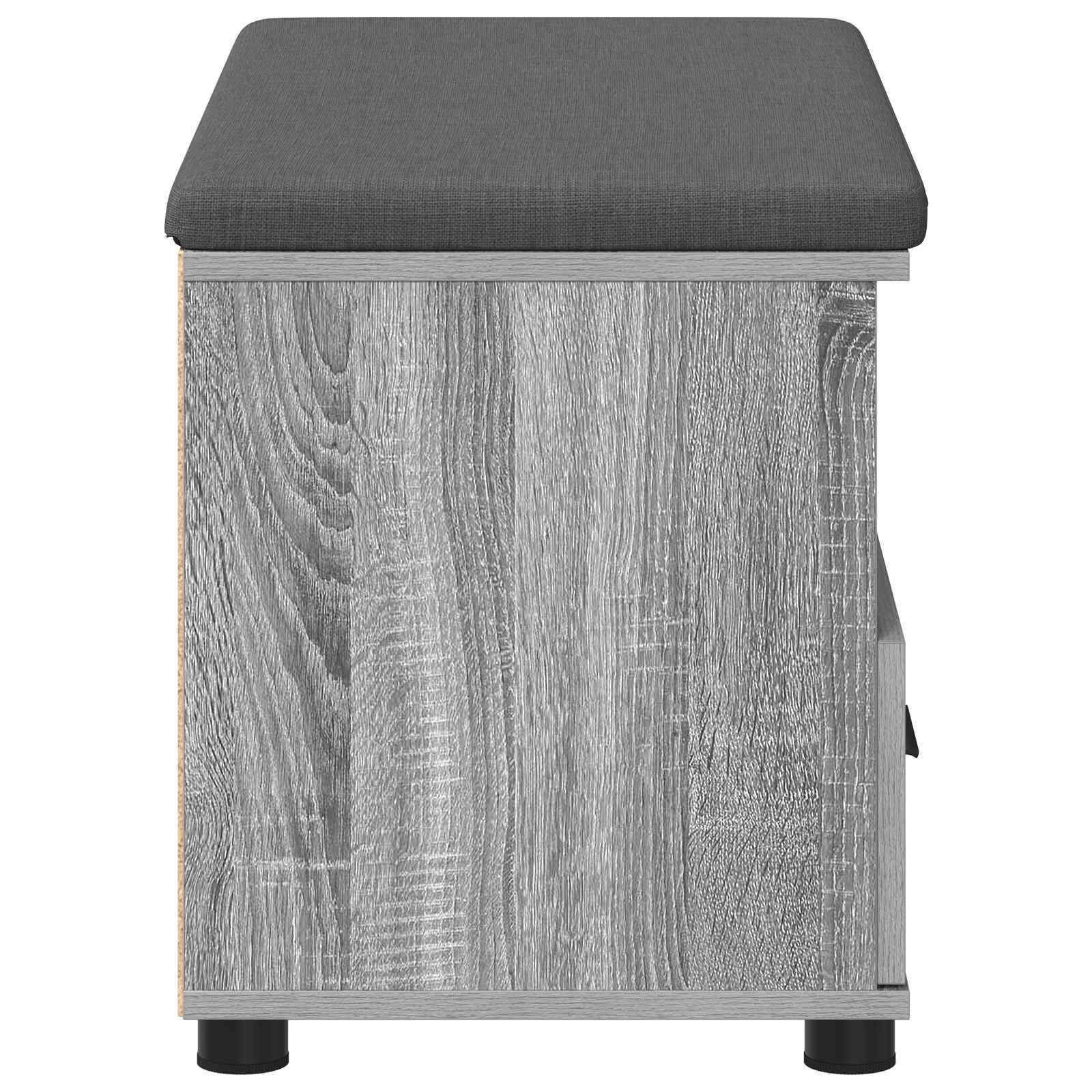 Halbank met kussen met lade Grijze Sonoma 80 x 38 x 46 cm is nu te koop bij PeponiXL, paradijselijk wonen!