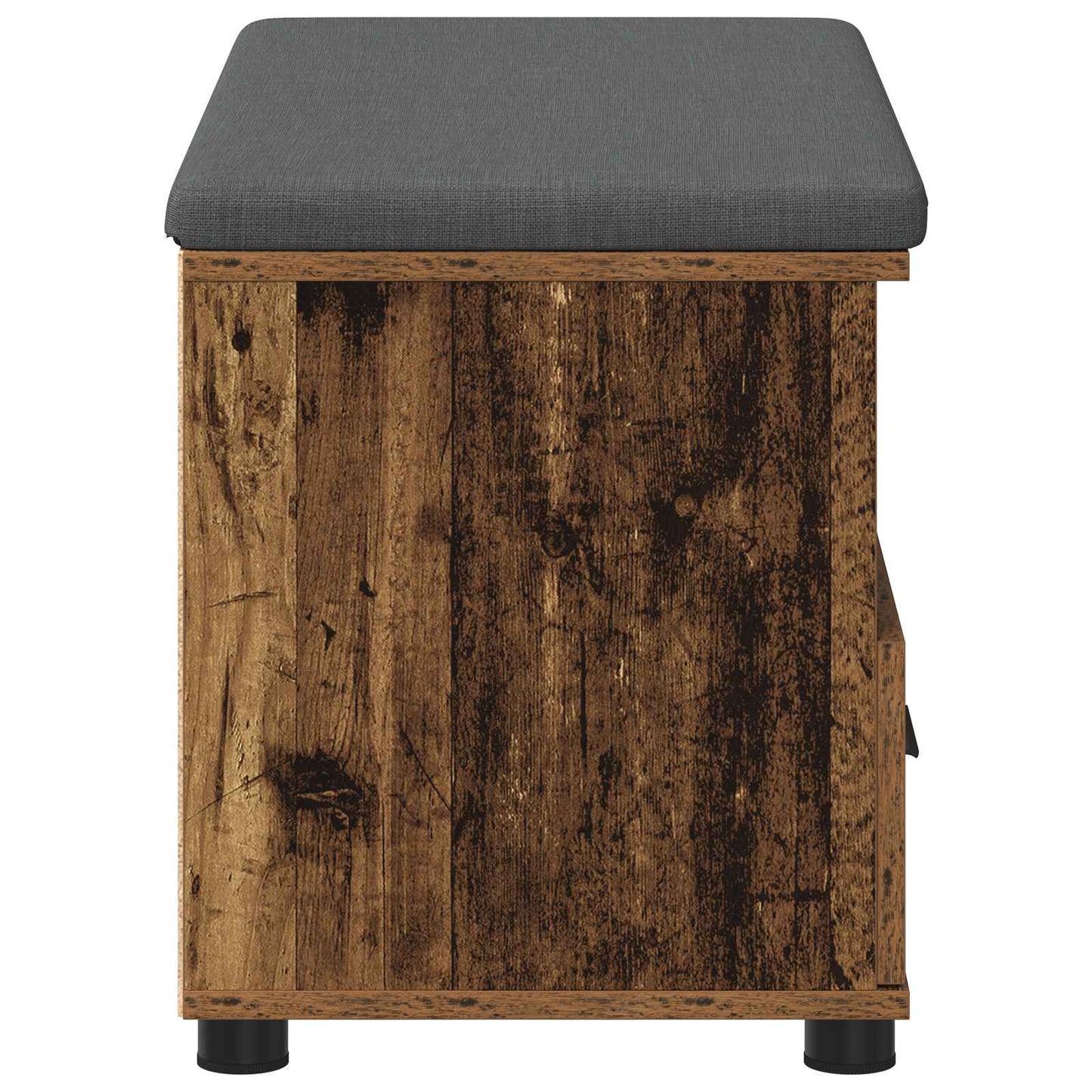 Halbank Oudhout 80 x 38 x 46 cm Geïndustrialiseerd hout en stof is nu te koop bij PeponiXL, paradijselijk wonen!