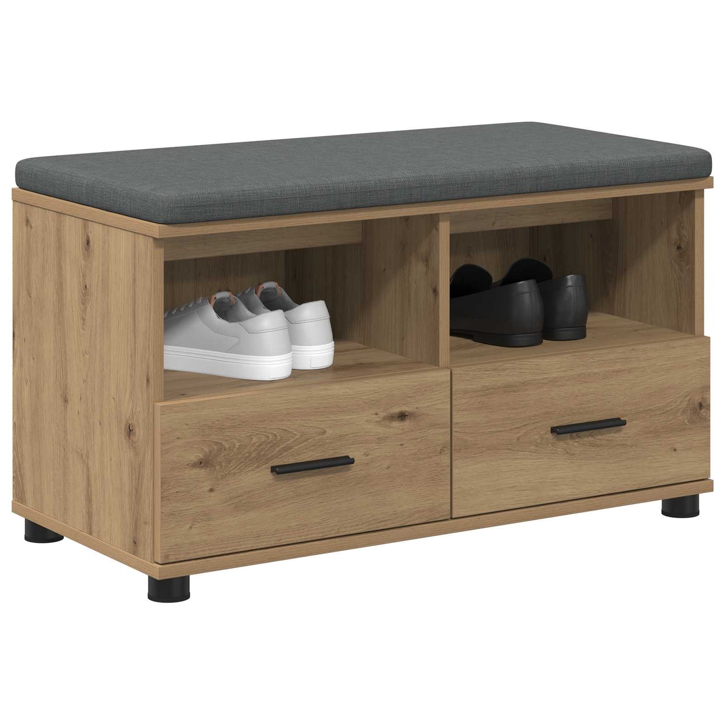 Halbank met kussen met lade Artisan Eik 80 x 38 x 46 cm is nu te koop bij PeponiXL, paradijselijk wonen!