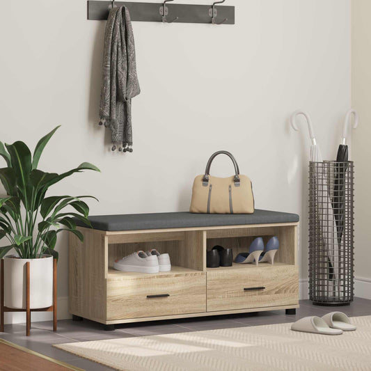 Halbank met kussen met lade Sonoma Eiken 100 x 38 x 46 cm is nu te koop bij PeponiXL, paradijselijk wonen!