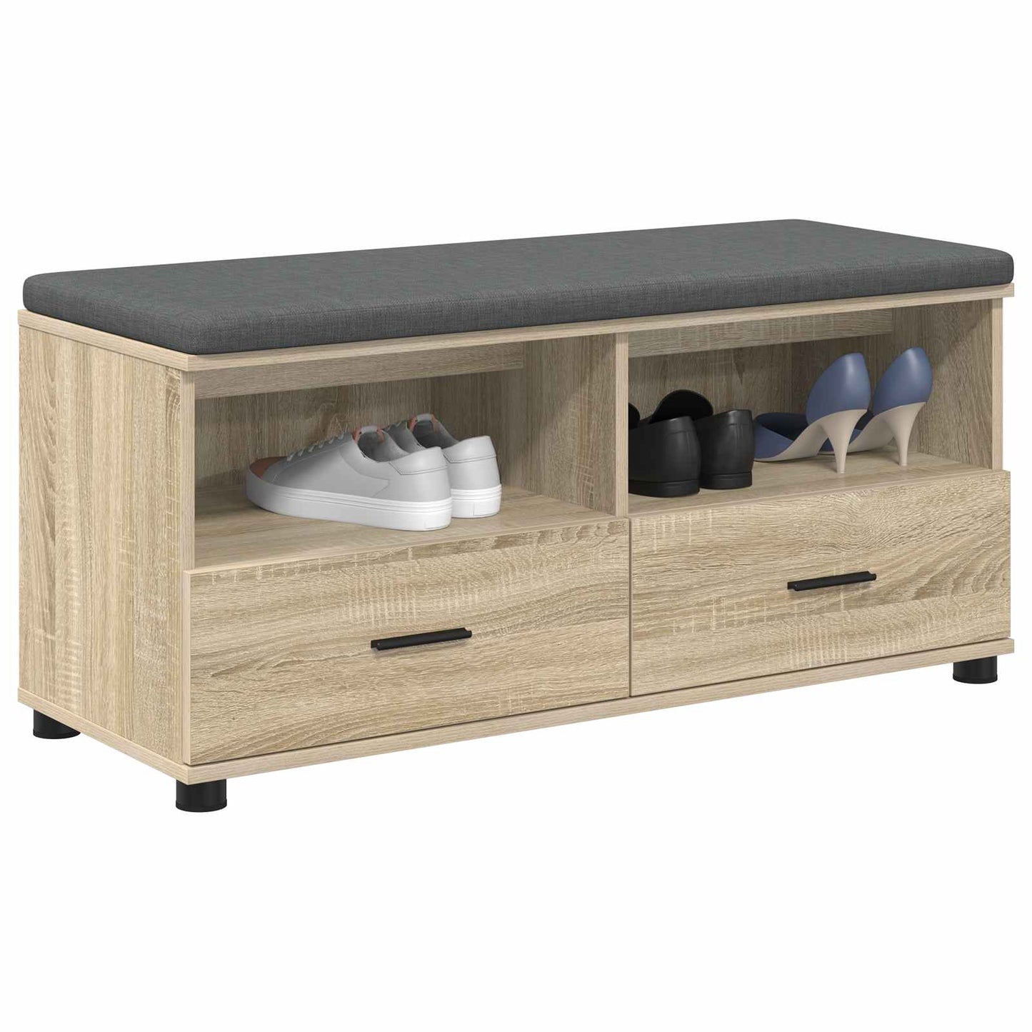Halbank met kussen met lade Sonoma Eiken 100 x 38 x 46 cm is nu te koop bij PeponiXL, paradijselijk wonen!