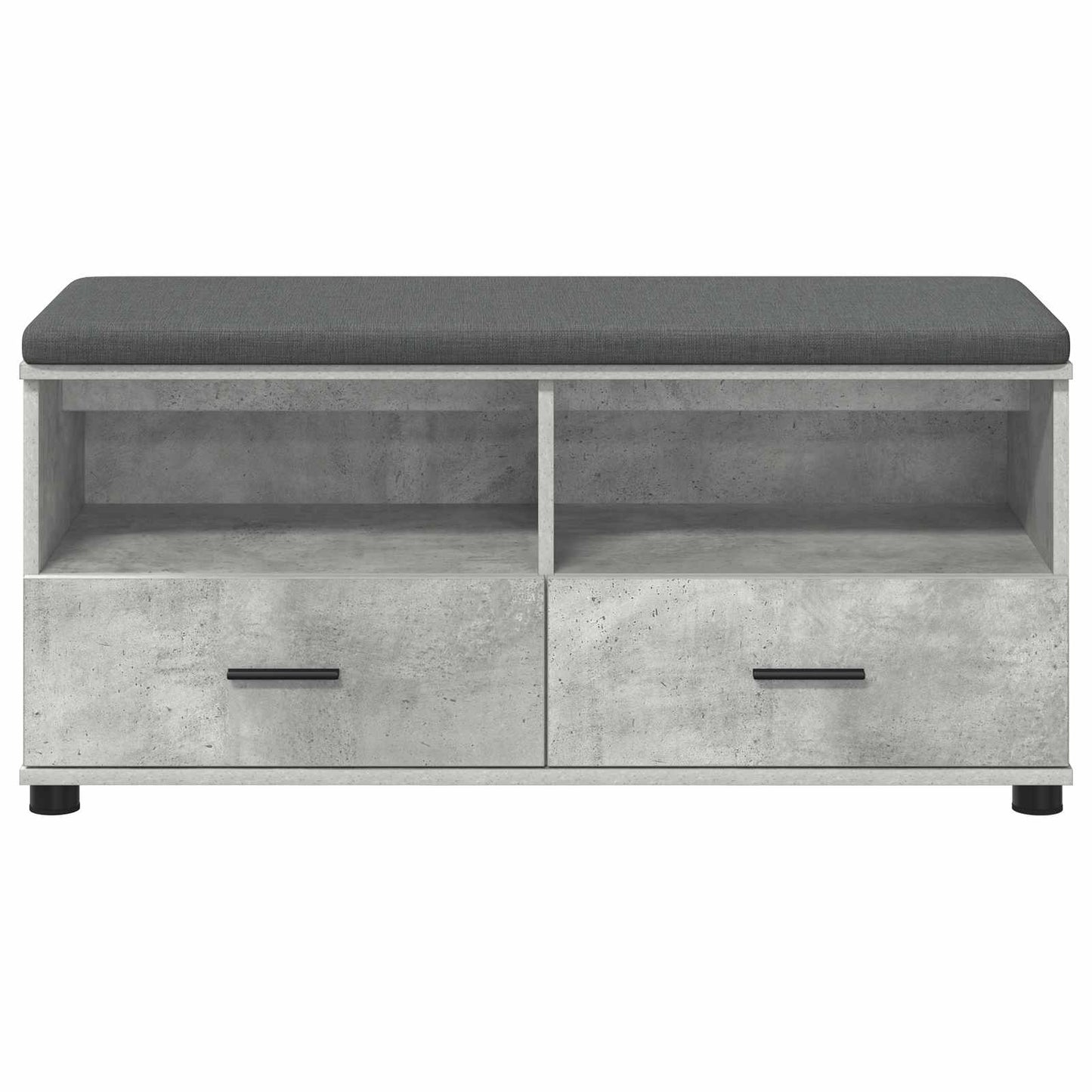 Halbank met kussen met lade Beton Grijs 100 x 38 x 46 cm is nu te koop bij PeponiXL, paradijselijk wonen!