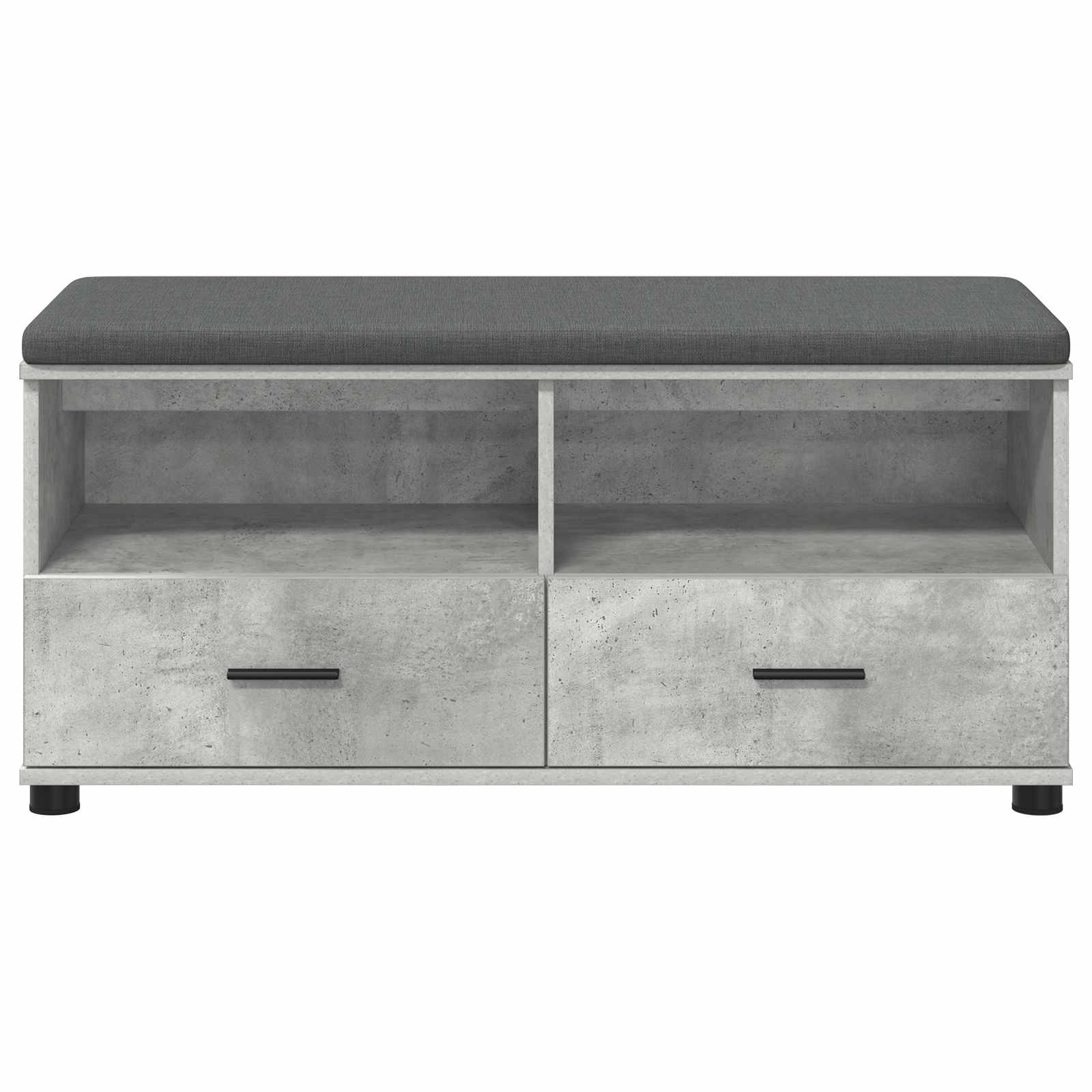 Halbank met kussen met lade Beton Grijs 100 x 38 x 46 cm is nu te koop bij PeponiXL, paradijselijk wonen!