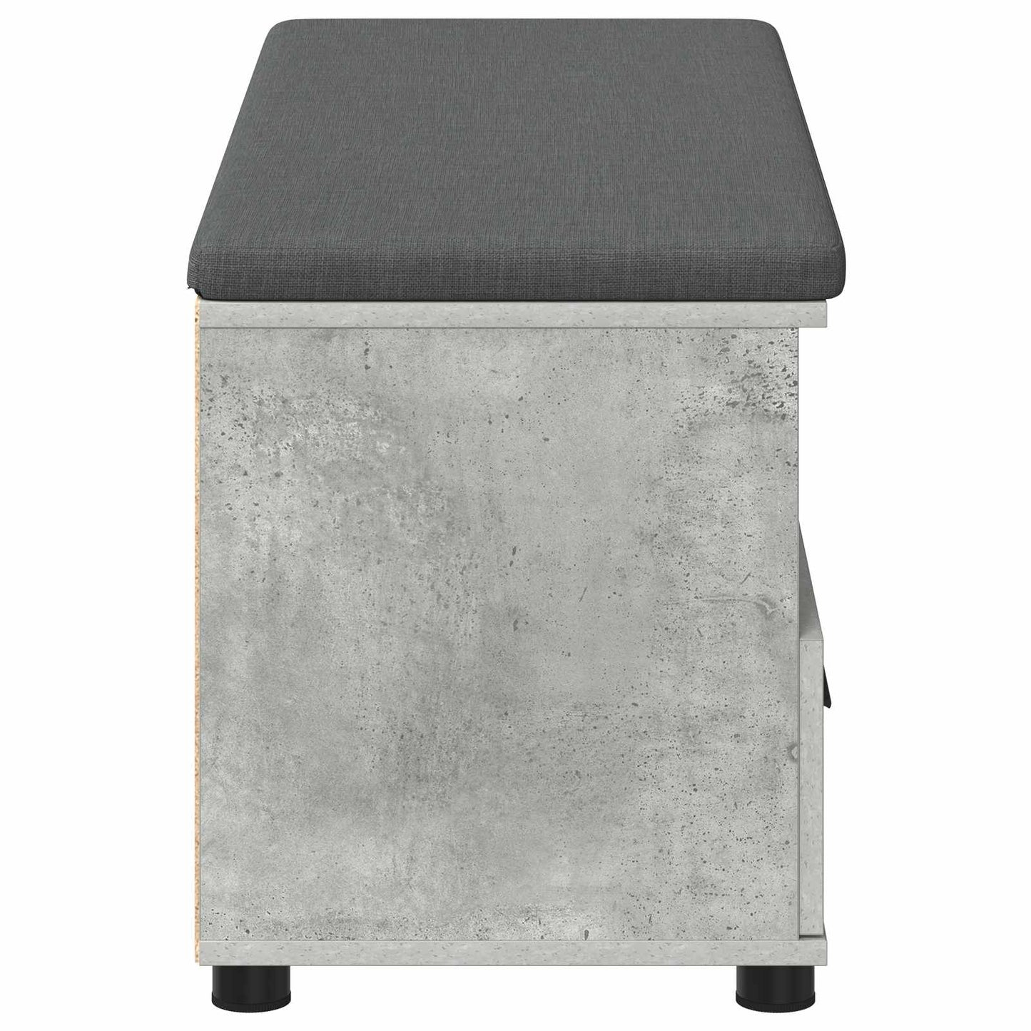 Halbank met kussen met lade Beton Grijs 100 x 38 x 46 cm is nu te koop bij PeponiXL, paradijselijk wonen!