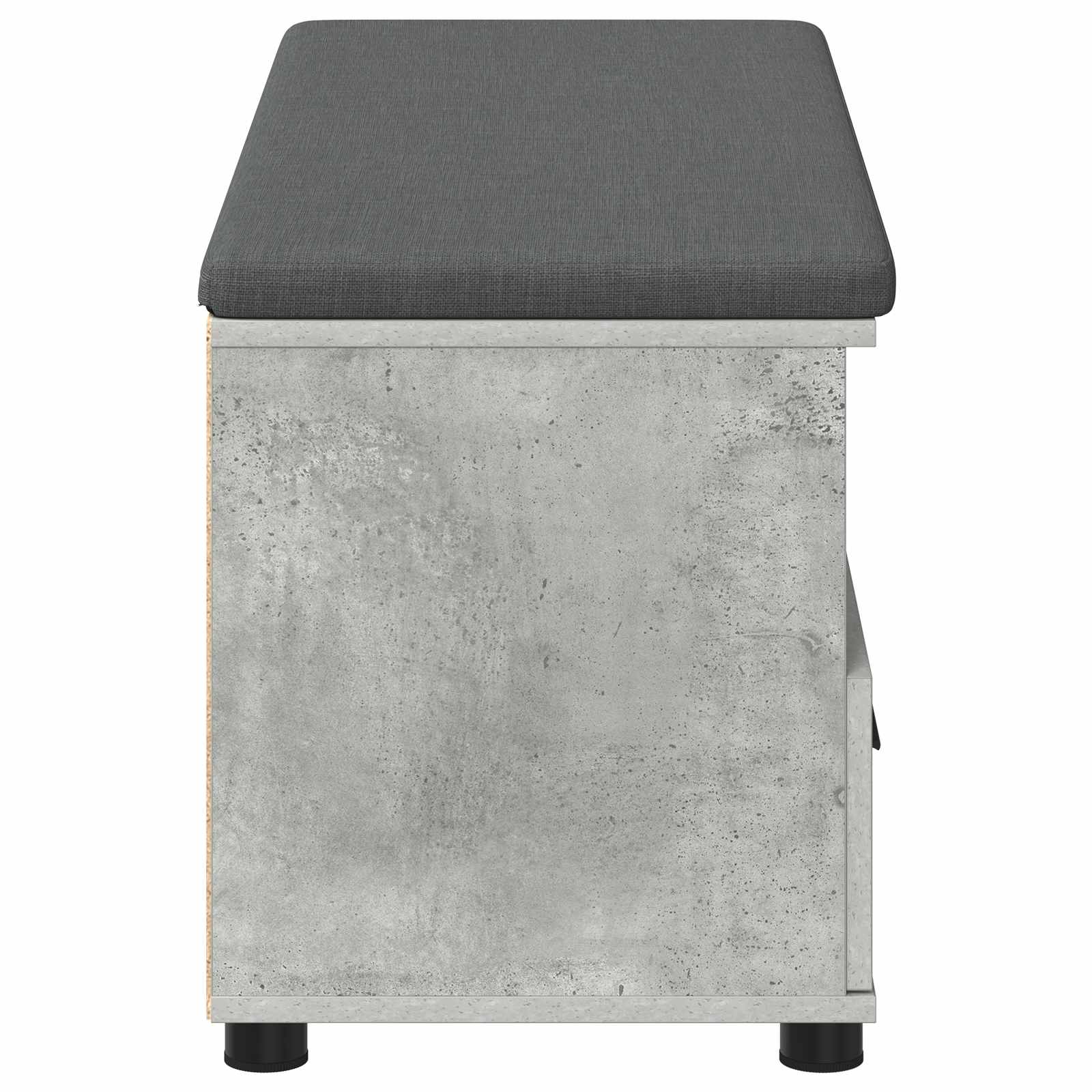 Halbank met kussen met lade Beton Grijs 100 x 38 x 46 cm is nu te koop bij PeponiXL, paradijselijk wonen!