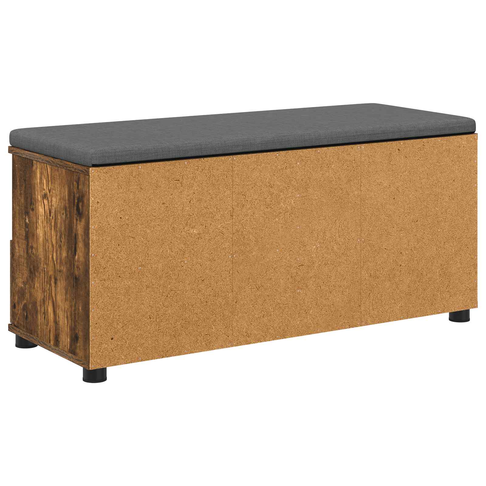 Halbank met kussen met lade Gerookt eiken 100 x 38 x 46 cm is nu te koop bij PeponiXL, paradijselijk wonen!