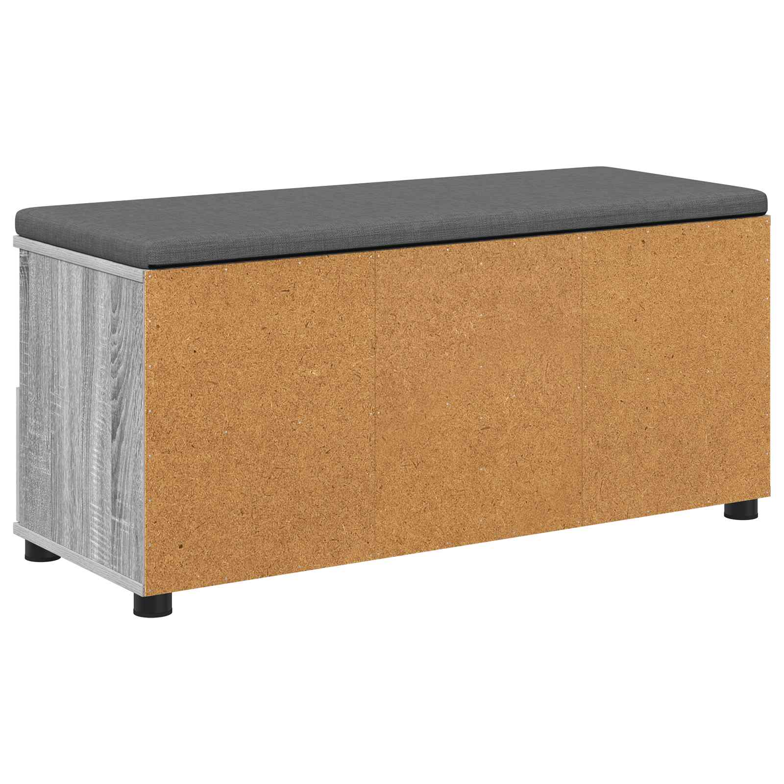Halbank met kussen met lade Grijze Sonoma 100 x 38 x 46 cm is nu te koop bij PeponiXL, paradijselijk wonen!