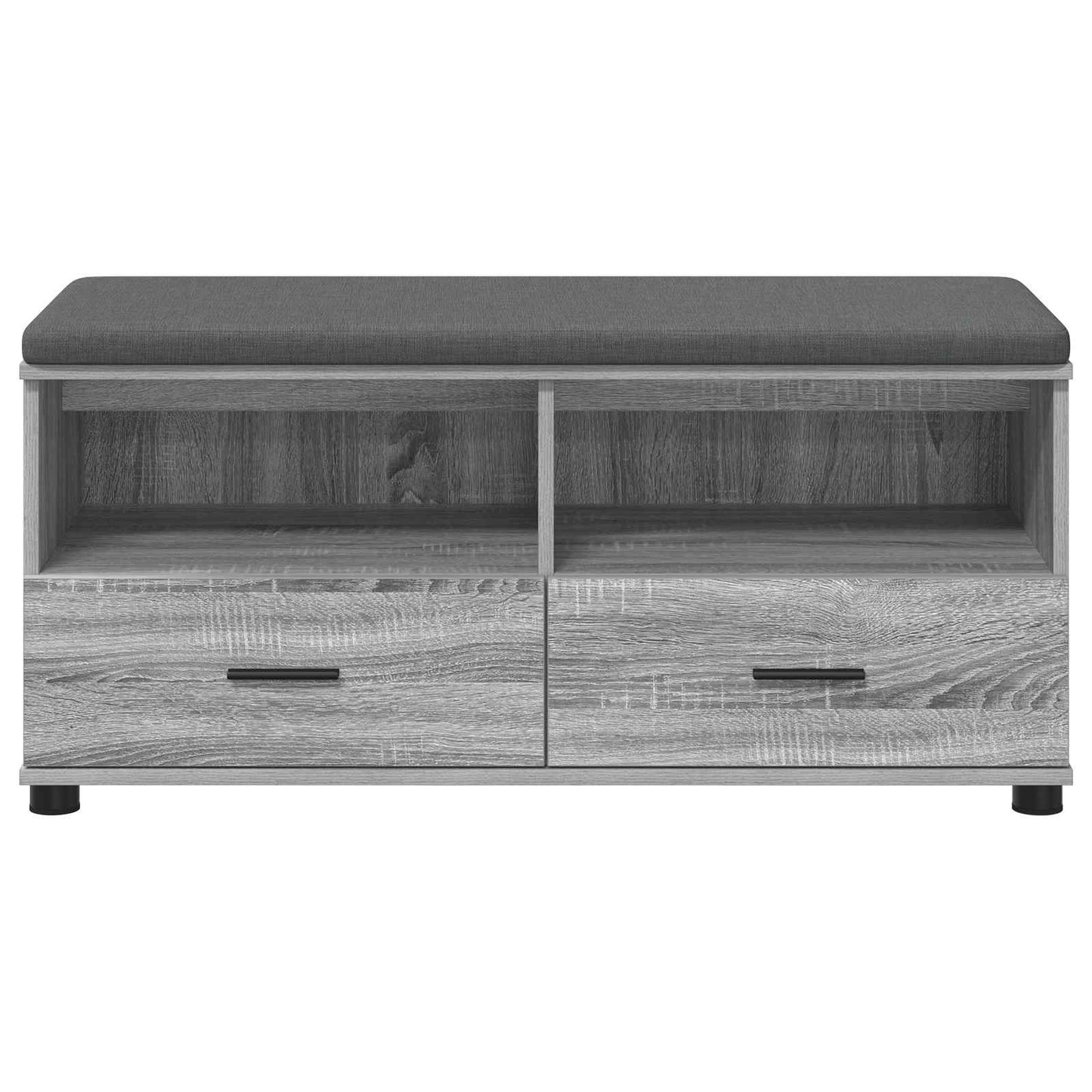 Halbank met kussen met lade Grijze Sonoma 100 x 38 x 46 cm is nu te koop bij PeponiXL, paradijselijk wonen!