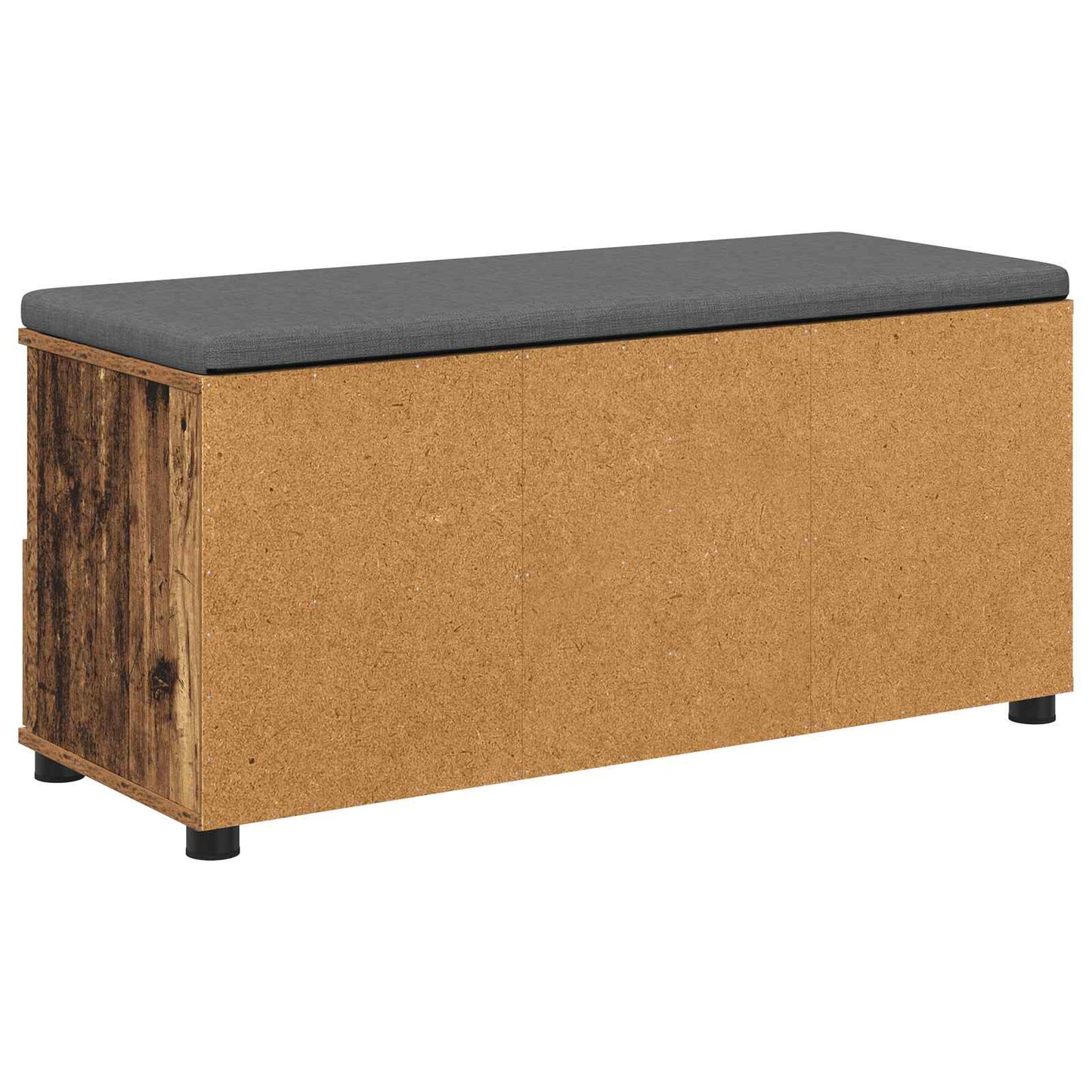 Halbank met kussen met lade met plank Oudhout 100 x 38 x 46 cm is nu te koop bij PeponiXL, paradijselijk wonen!