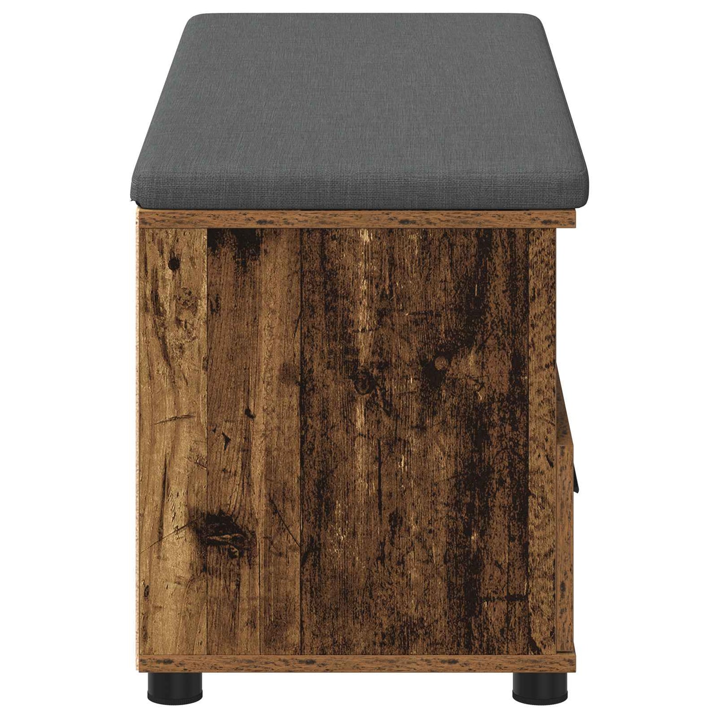 Halbank met kussen met lade met plank Oudhout 100 x 38 x 46 cm is nu te koop bij PeponiXL, paradijselijk wonen!