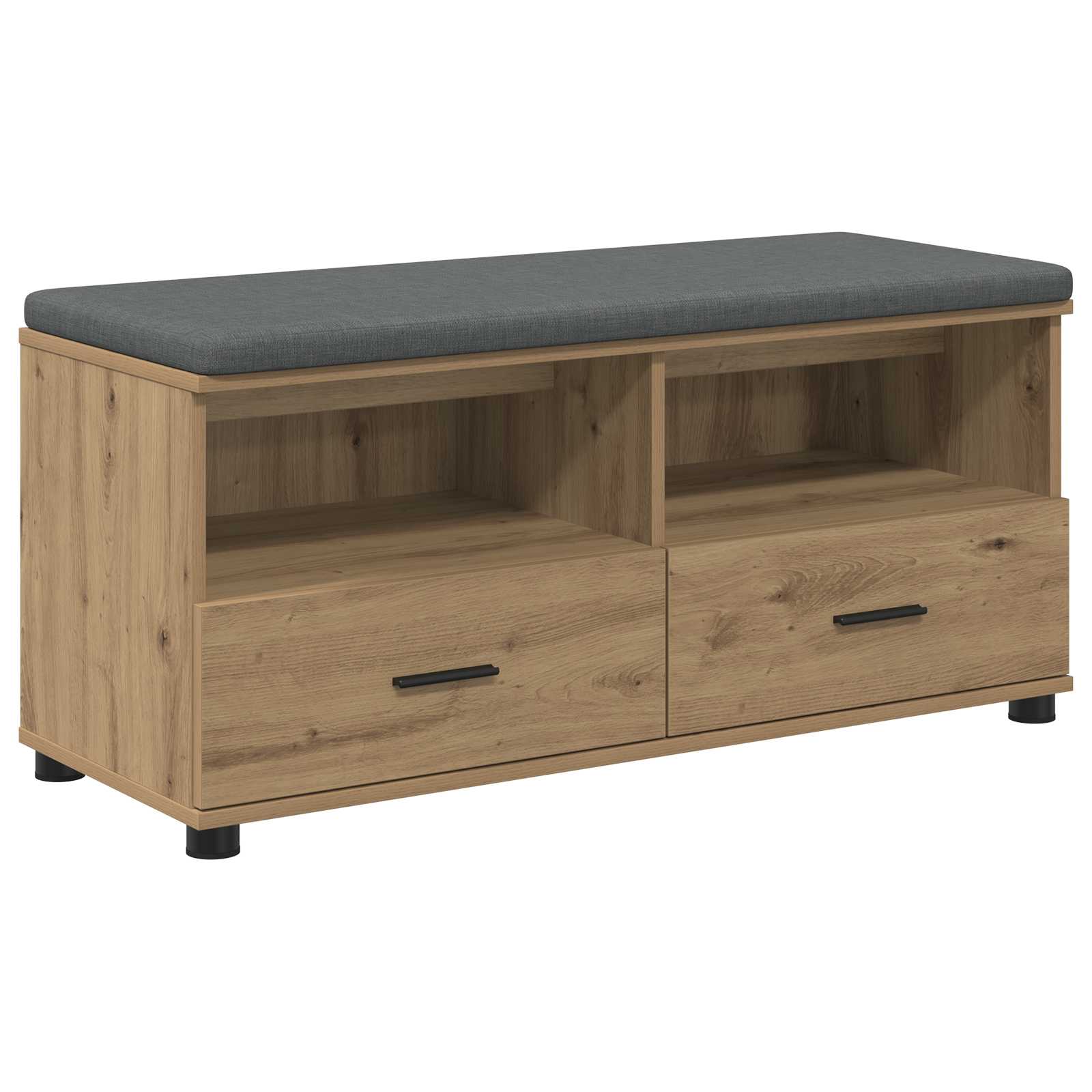 Halbank met kussen met lade Artisan Eik 100 x 38 x 46 cm is nu te koop bij PeponiXL, paradijselijk wonen!