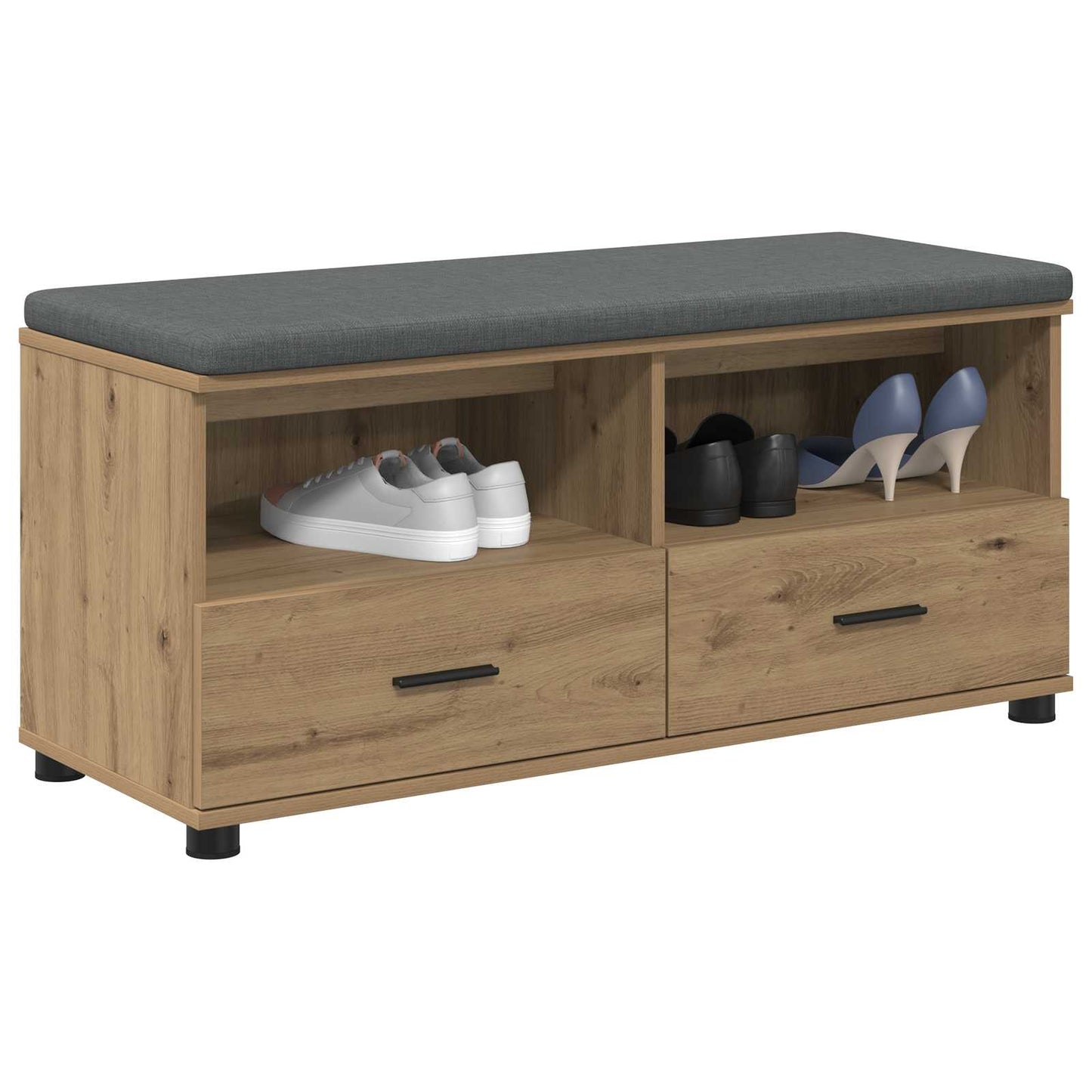 Halbank met kussen met lade Artisan Eik 100 x 38 x 46 cm is nu te koop bij PeponiXL, paradijselijk wonen!