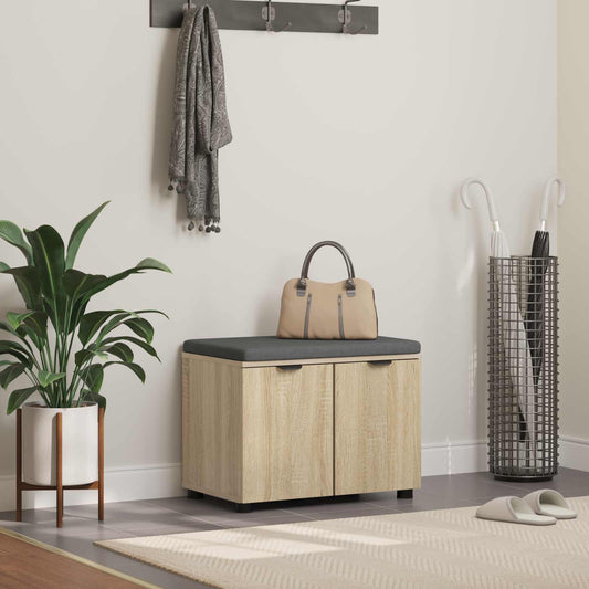 Halbank met kussen met plank Sonoma Eiken 60 x 38 x 46 cm is nu te koop bij PeponiXL, paradijselijk wonen!