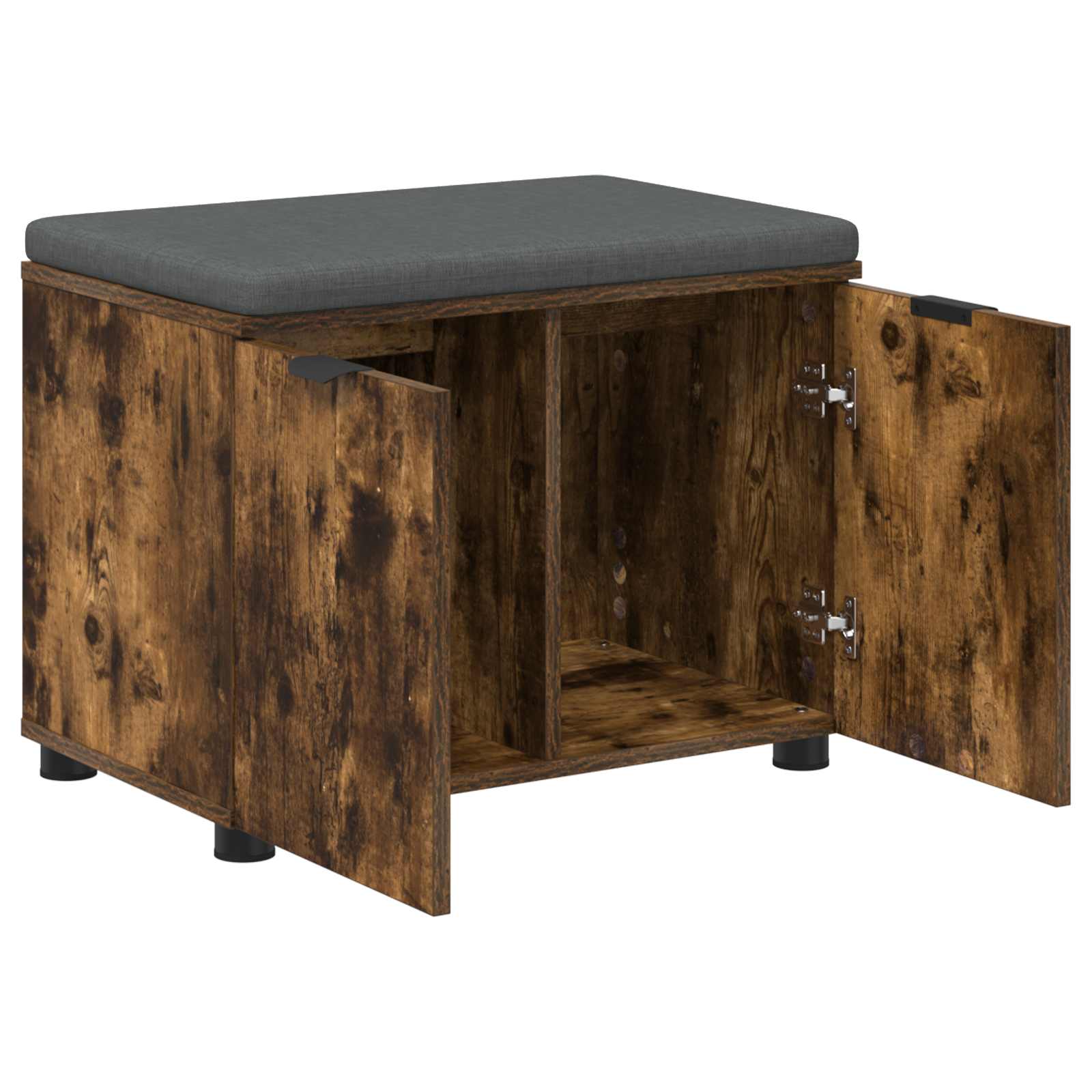 Halbank met kussen met plank Gerookte Eik 60 x 38 x 46 cm is nu te koop bij PeponiXL, paradijselijk wonen!