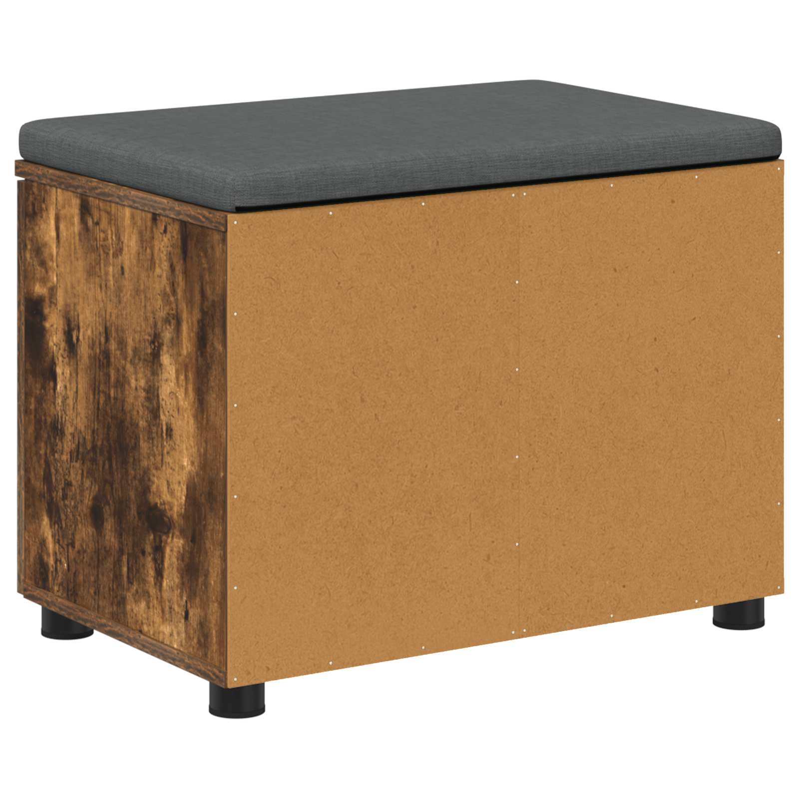 Halbank met kussen met plank Gerookte Eik 60 x 38 x 46 cm is nu te koop bij PeponiXL, paradijselijk wonen!