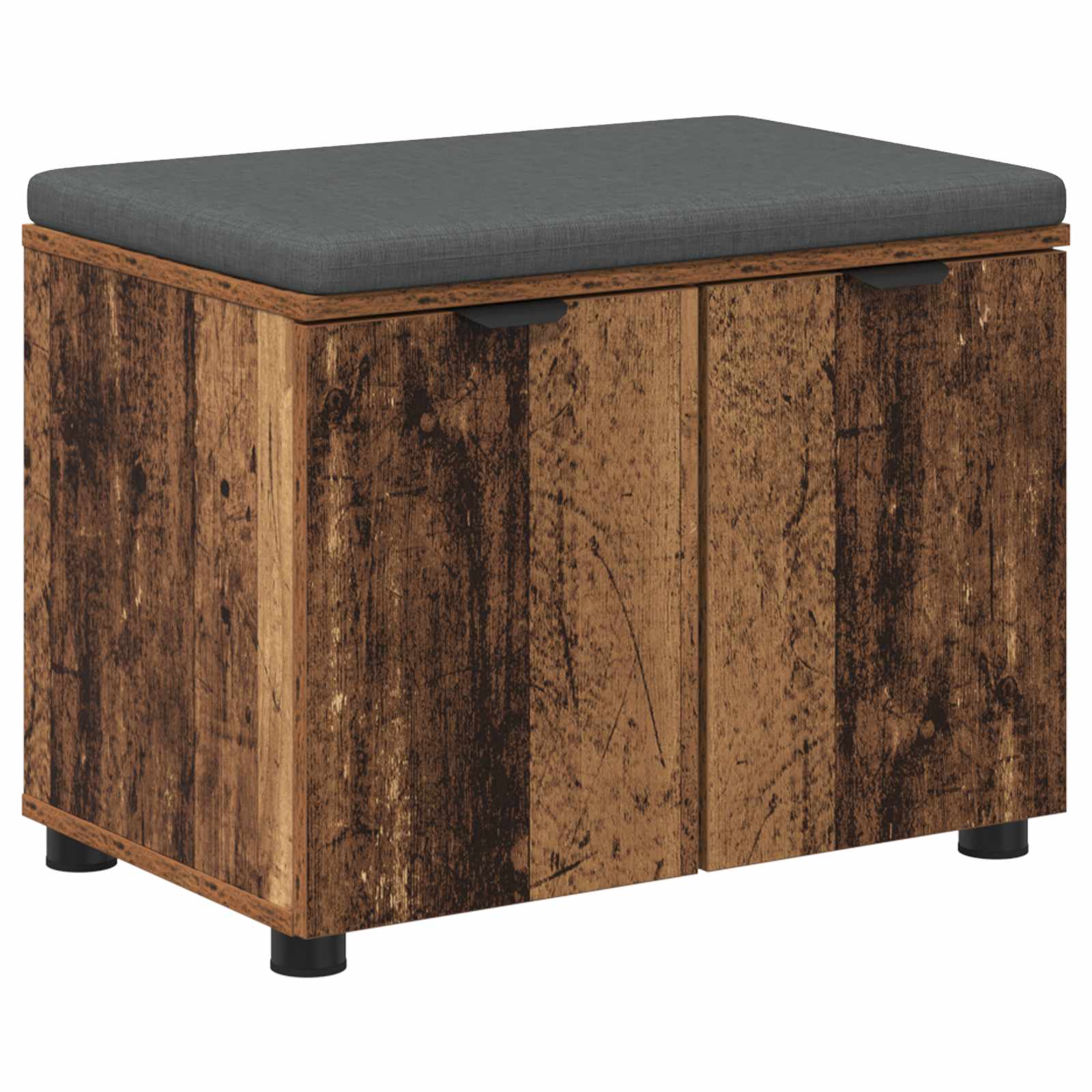 Halbank Oudhout 60 x 38 x 46 cm Geïndustrialiseerd hout en stof is nu te koop bij PeponiXL, paradijselijk wonen!