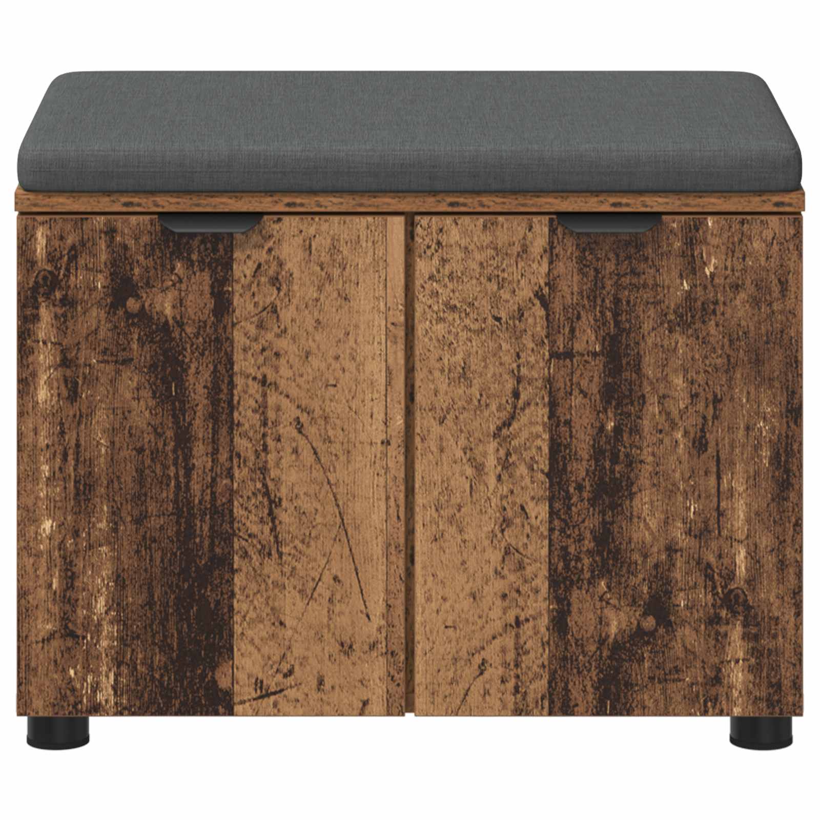 Halbank Oudhout 60 x 38 x 46 cm Geïndustrialiseerd hout en stof is nu te koop bij PeponiXL, paradijselijk wonen!