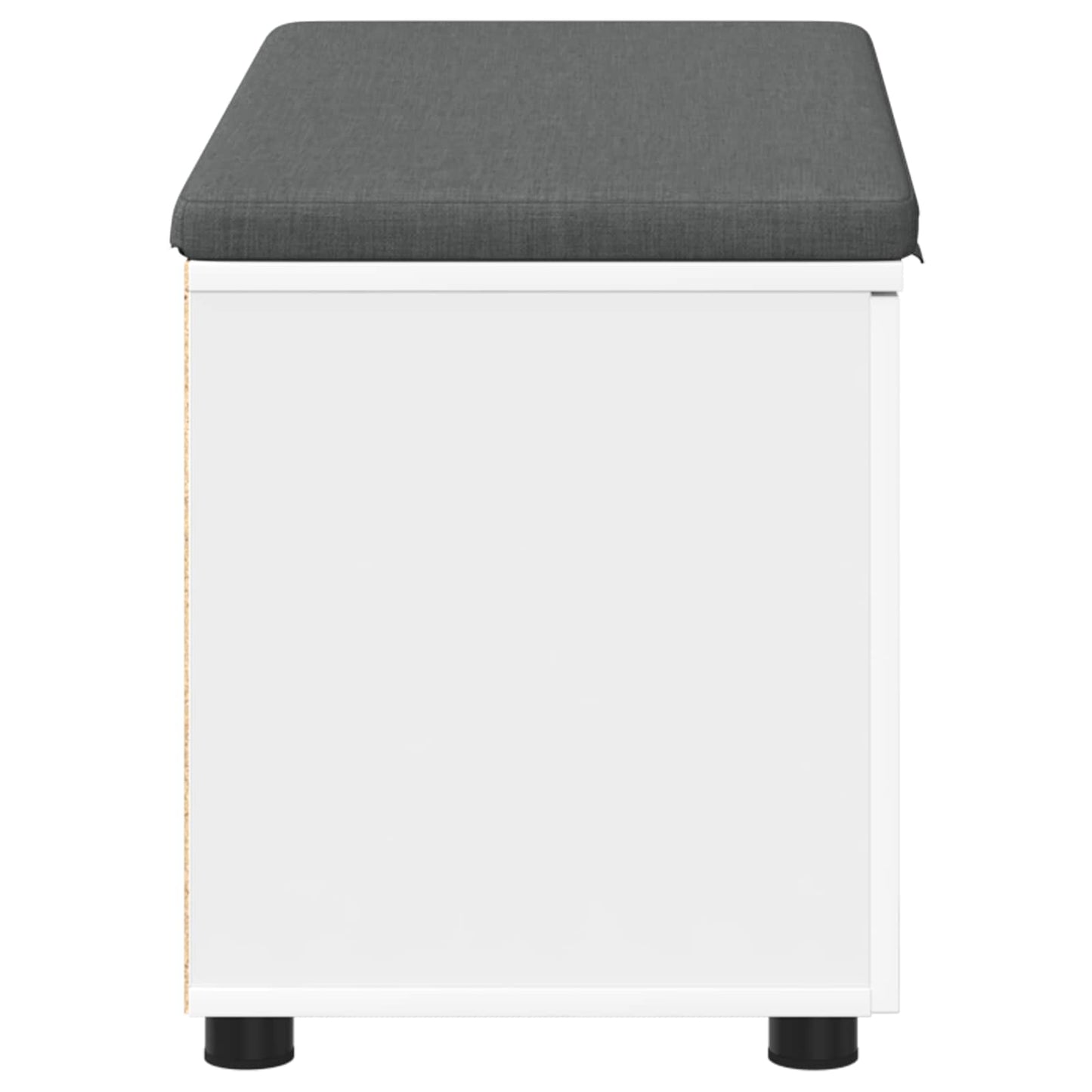 Halbank met kussen met opslag met de deur Wit 80 x 46 x 46 cm is nu te koop bij PeponiXL, paradijselijk wonen!