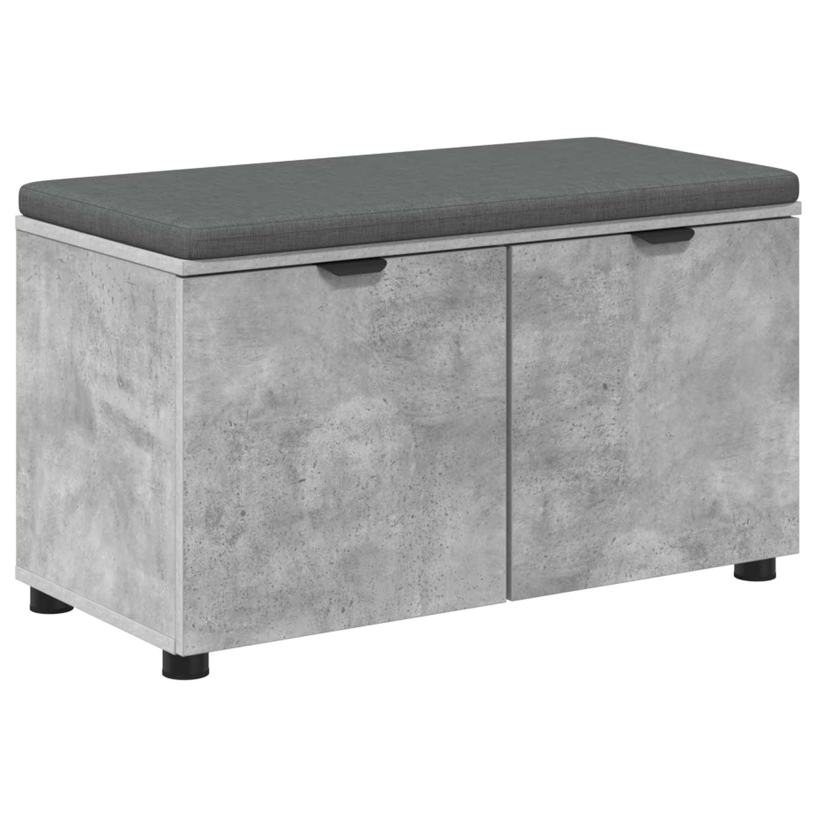 Halbank met kussen met plank Beton Grijs 80 x 38 x 46 cm is nu te koop bij PeponiXL, paradijselijk wonen!
