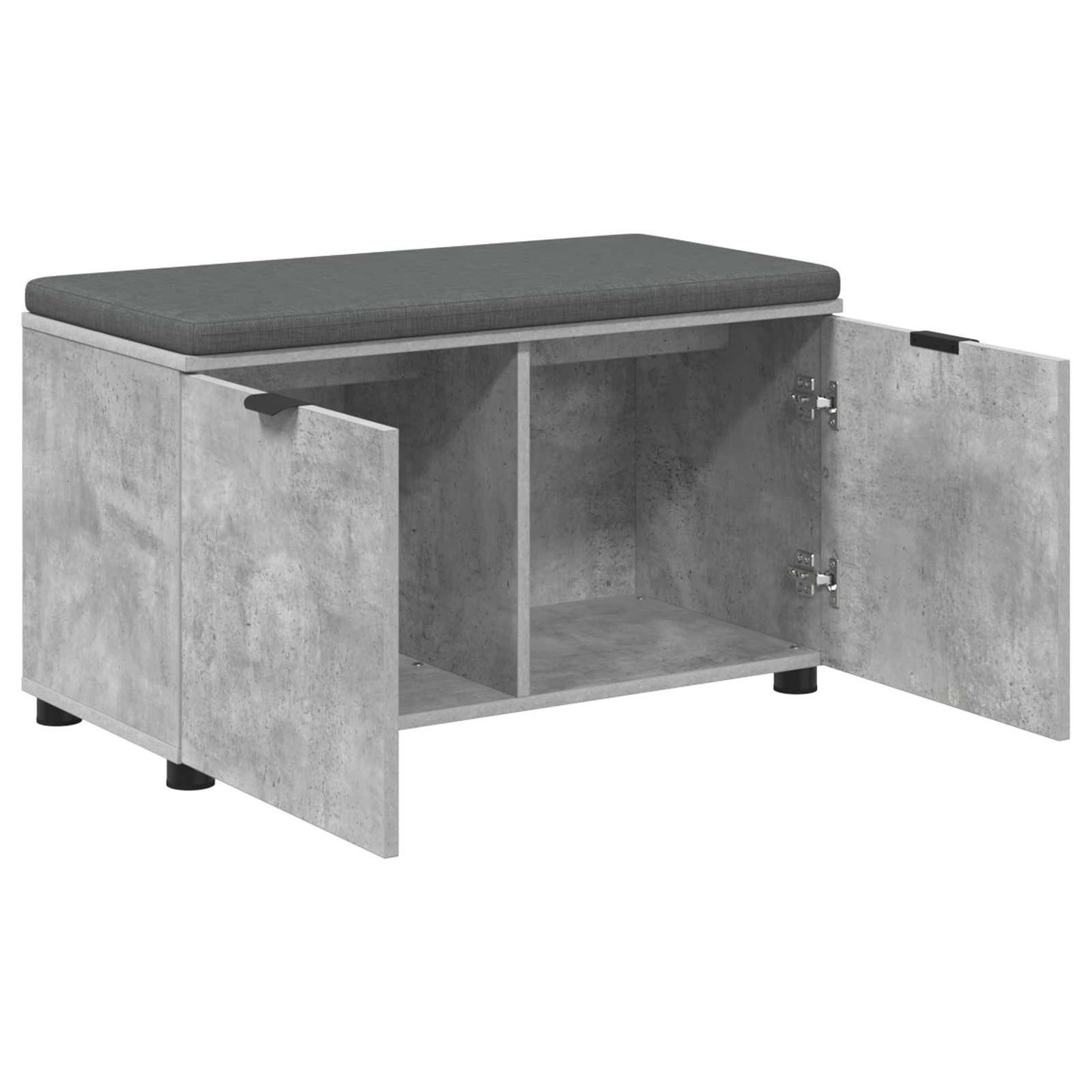 Halbank met kussen met plank Beton Grijs 80 x 38 x 46 cm is nu te koop bij PeponiXL, paradijselijk wonen!
