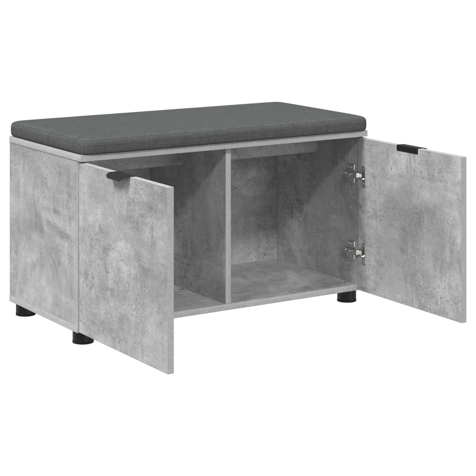 Halbank met kussen met plank Beton Grijs 80 x 38 x 46 cm is nu te koop bij PeponiXL, paradijselijk wonen!