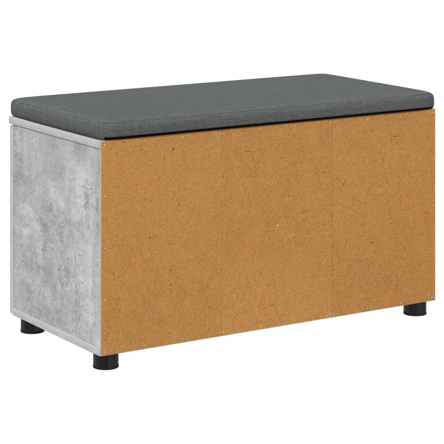 Halbank met kussen met plank Beton Grijs 80 x 38 x 46 cm is nu te koop bij PeponiXL, paradijselijk wonen!