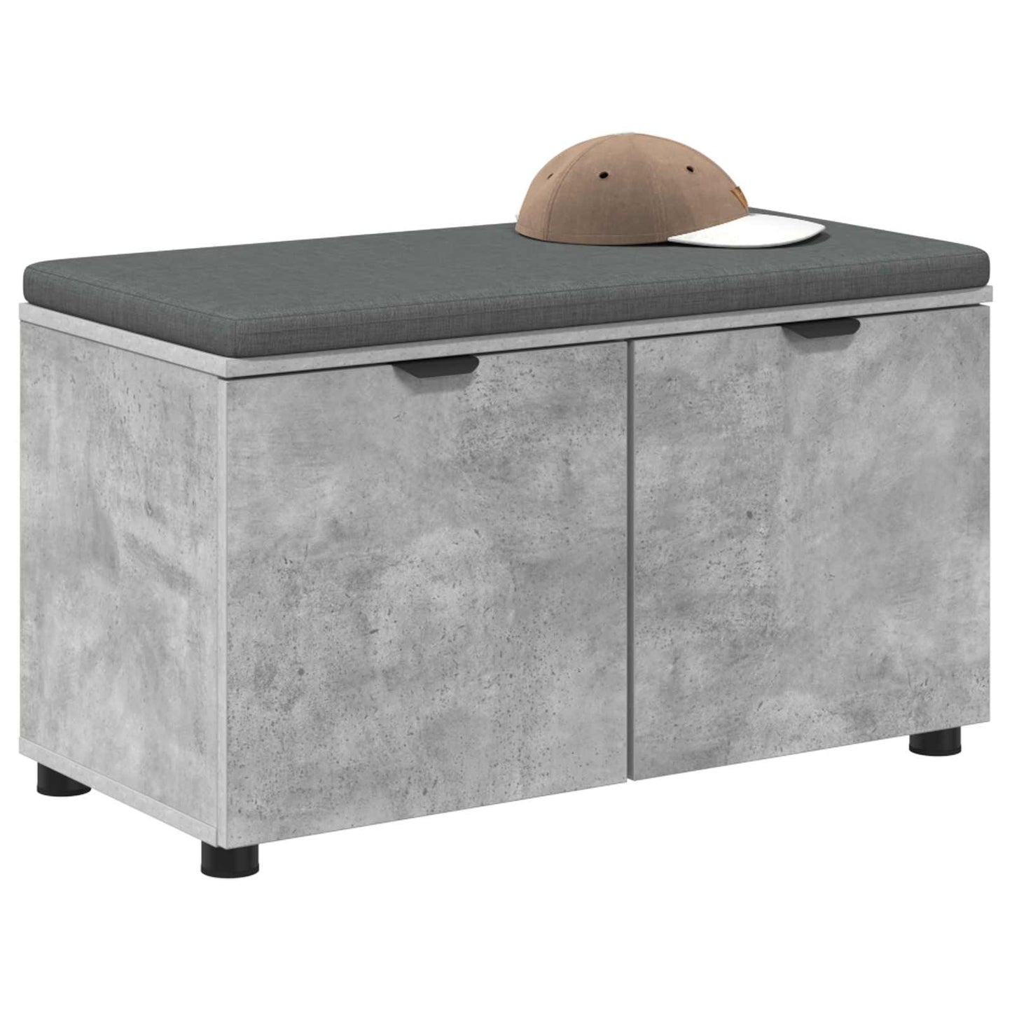 Halbank met kussen met plank Beton Grijs 80 x 38 x 46 cm is nu te koop bij PeponiXL, paradijselijk wonen!
