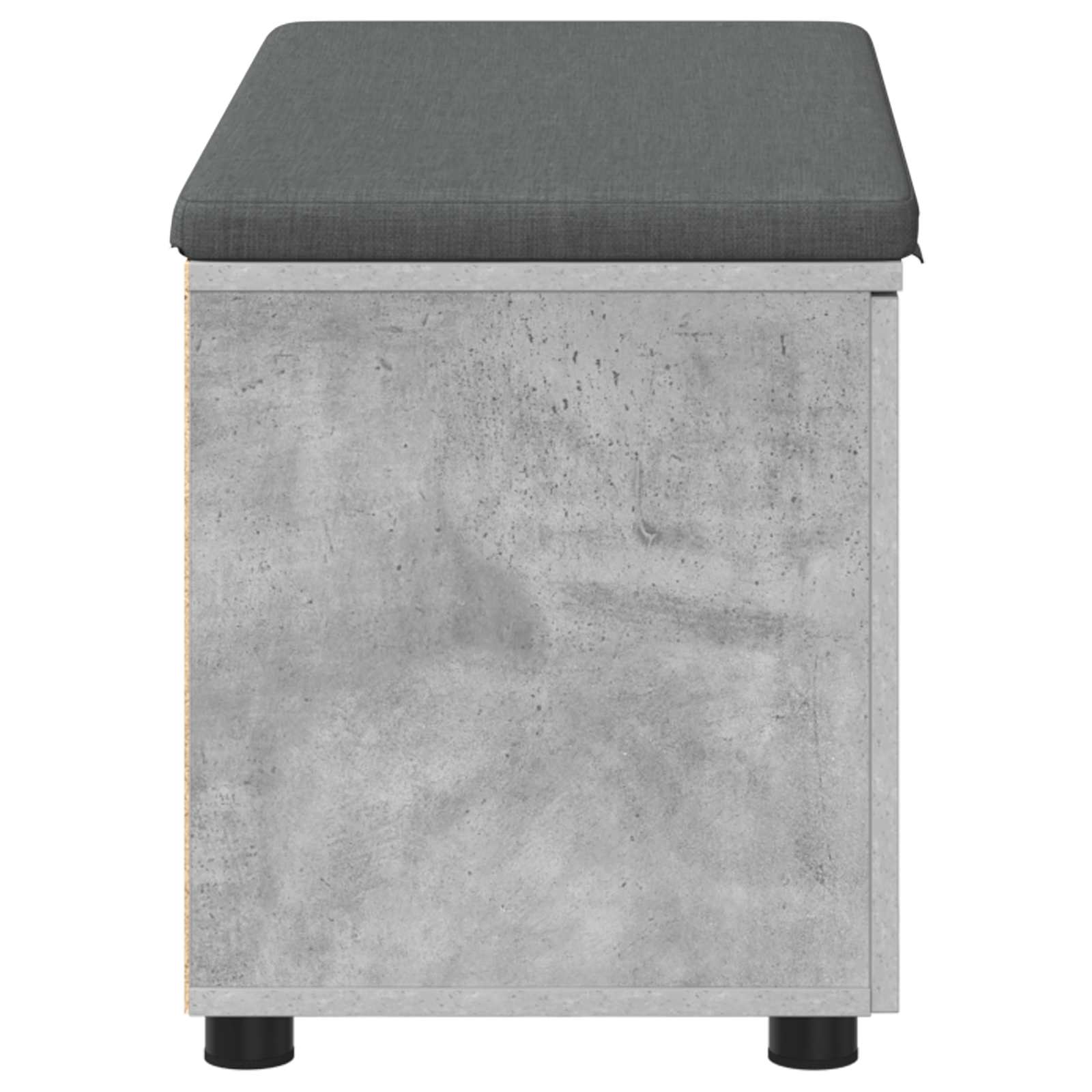 Halbank met kussen met plank Beton Grijs 80 x 38 x 46 cm is nu te koop bij PeponiXL, paradijselijk wonen!