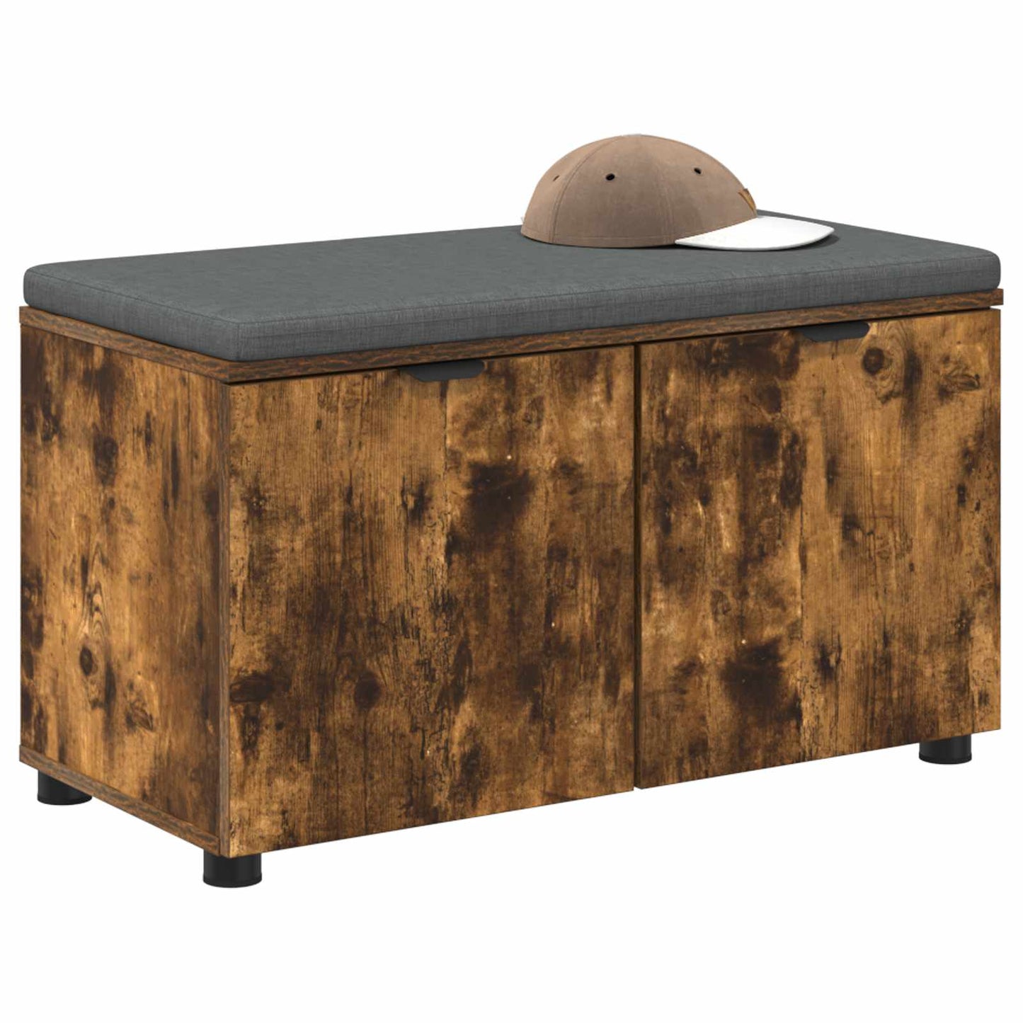 Halbank met kussen met plank Gerookte Eik 80 x 38 x 46 cm is nu te koop bij PeponiXL, paradijselijk wonen!
