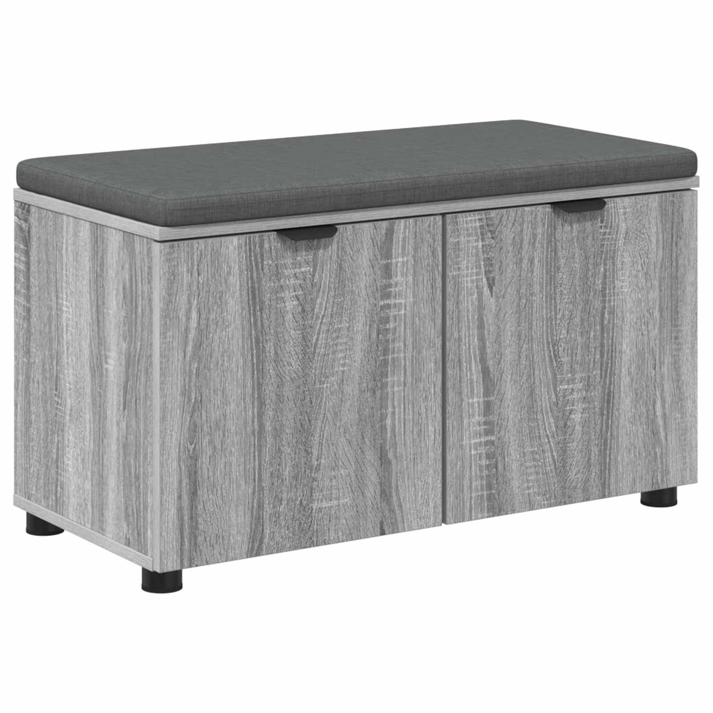 Halbank met kussen met plank Grijze Sonoma 80 x 38 x 46 cm is nu te koop bij PeponiXL, paradijselijk wonen!