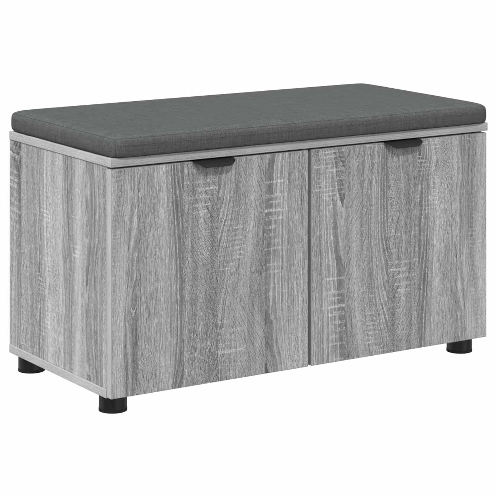 Halbank met kussen met plank Grijze Sonoma 80 x 38 x 46 cm is nu te koop bij PeponiXL, paradijselijk wonen!