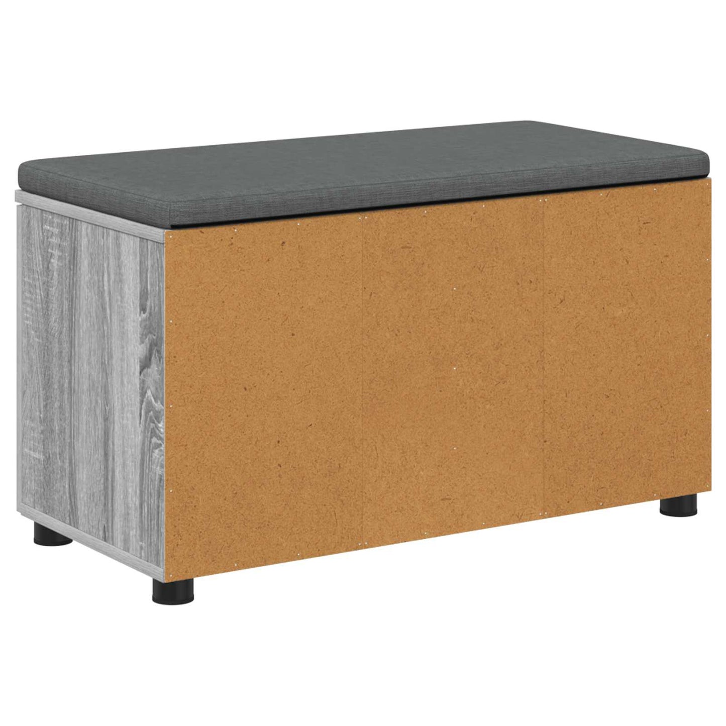 Halbank met kussen met plank Grijze Sonoma 80 x 38 x 46 cm is nu te koop bij PeponiXL, paradijselijk wonen!