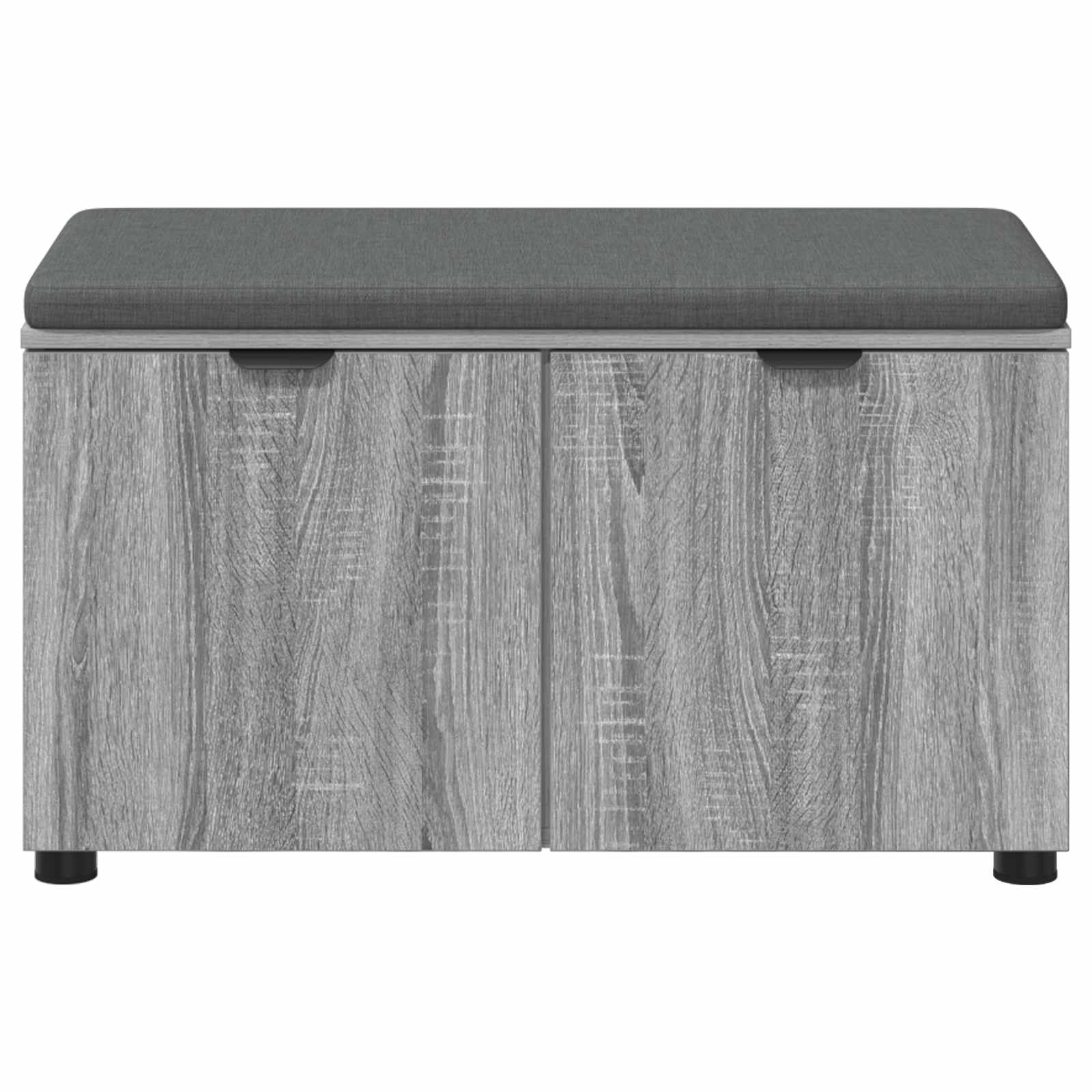 Halbank met kussen met plank Grijze Sonoma 80 x 38 x 46 cm is nu te koop bij PeponiXL, paradijselijk wonen!