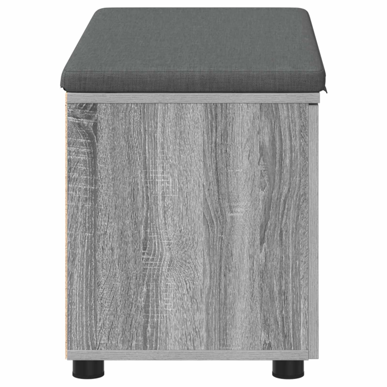Halbank met kussen met plank Grijze Sonoma 80 x 38 x 46 cm is nu te koop bij PeponiXL, paradijselijk wonen!