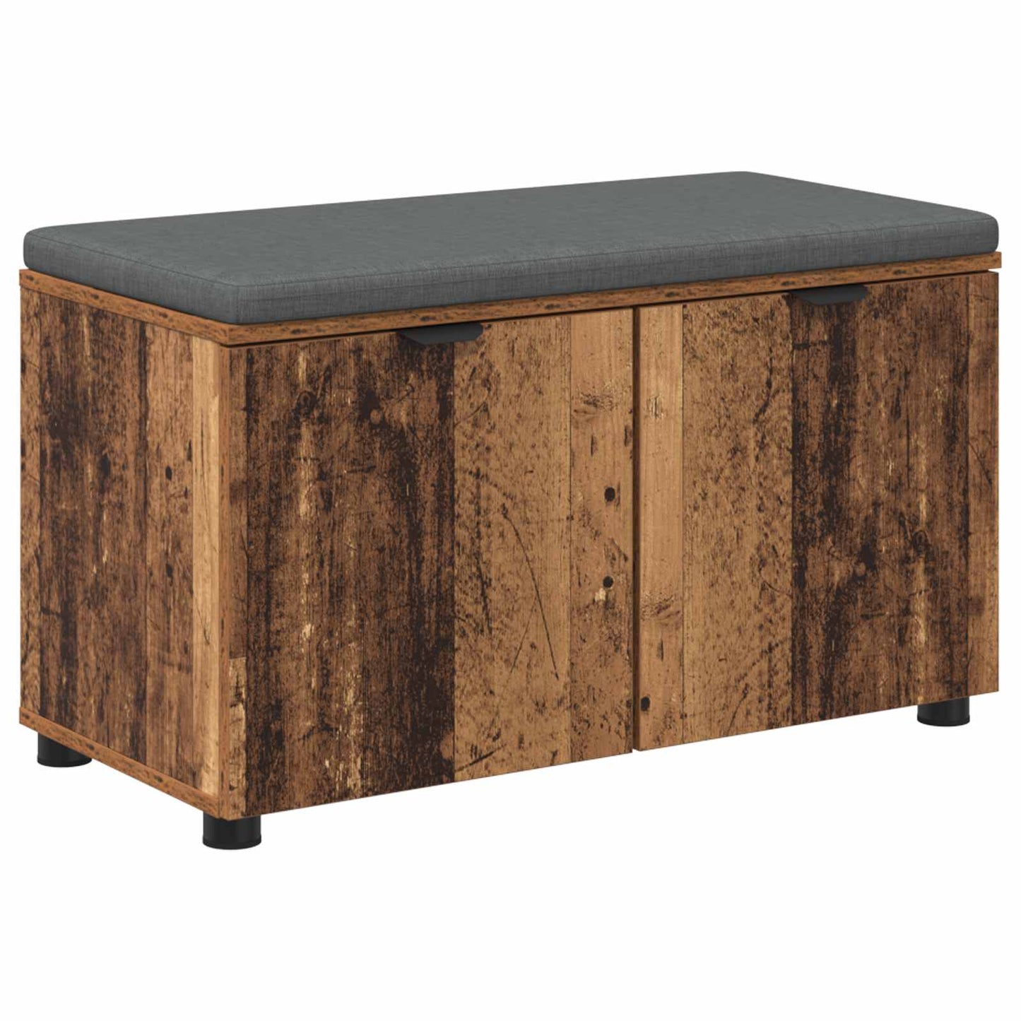 Halbank Oudhout 80 x 38 x 46 cm Geïndustrialiseerd hout en stof is nu te koop bij PeponiXL, paradijselijk wonen!