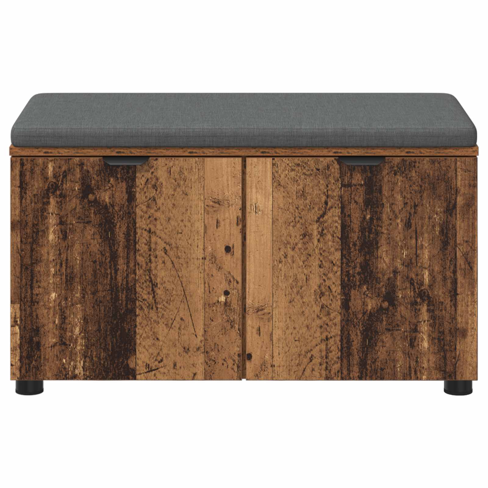 Halbank Oudhout 80 x 38 x 46 cm Geïndustrialiseerd hout en stof is nu te koop bij PeponiXL, paradijselijk wonen!