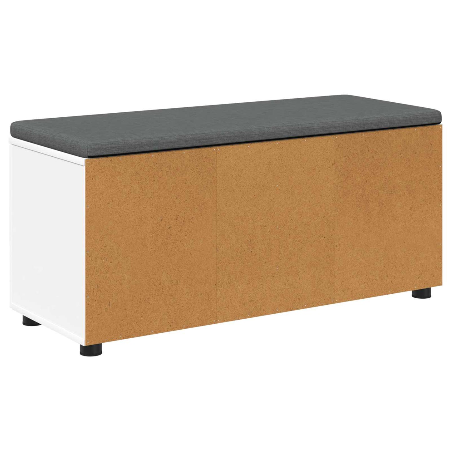 Halbank Wit 100 x 38 x 46 cm Geïndustrialiseerd hout en stof is nu te koop bij PeponiXL, paradijselijk wonen!